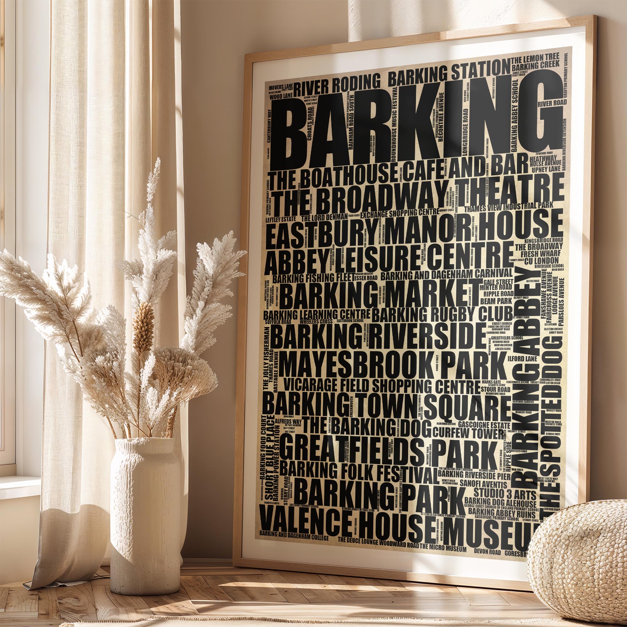 Barking - Premium Typographic Word Cloud Prints, Posters & Gifts