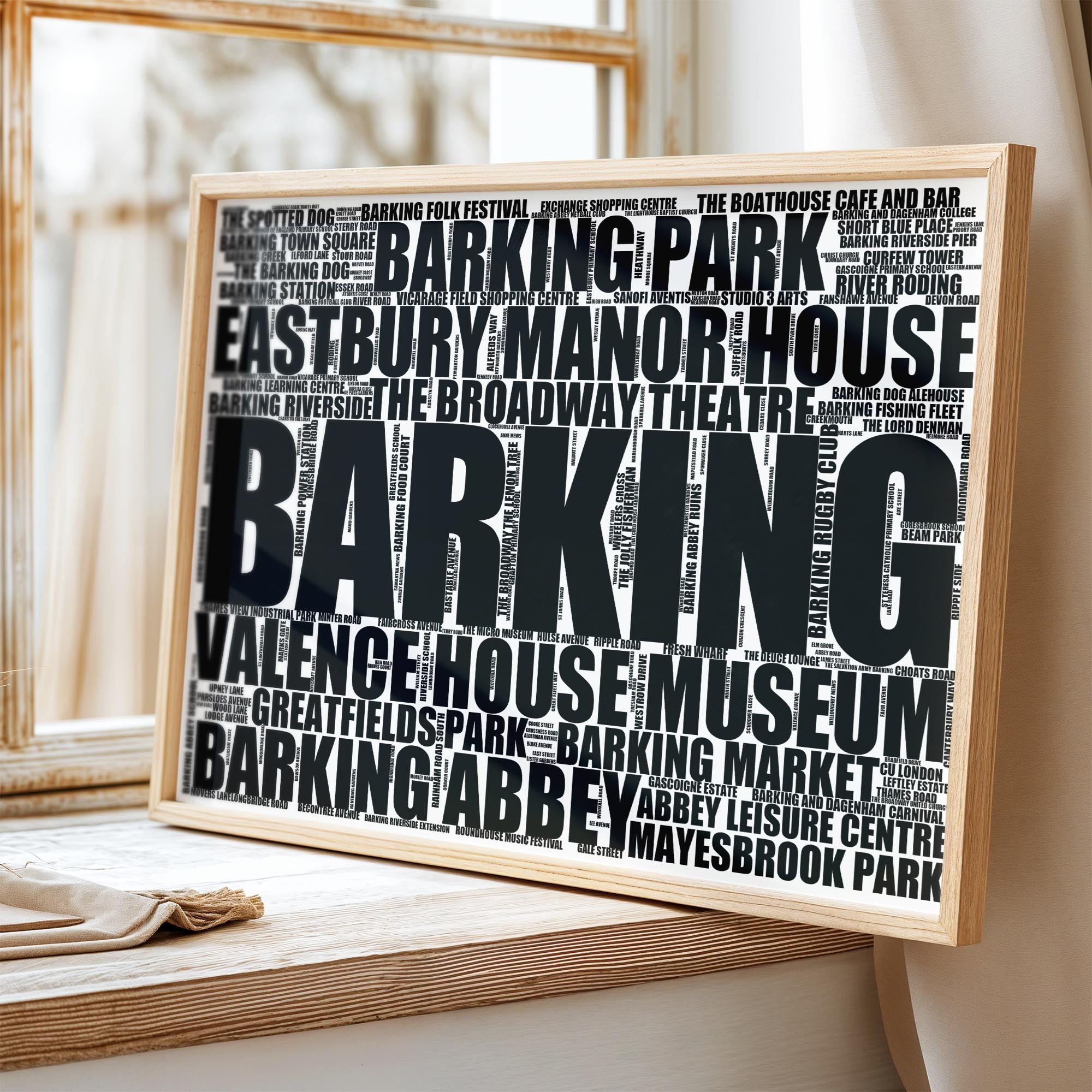 Barking - Premium Typographic Word Cloud Prints, Posters & Gifts