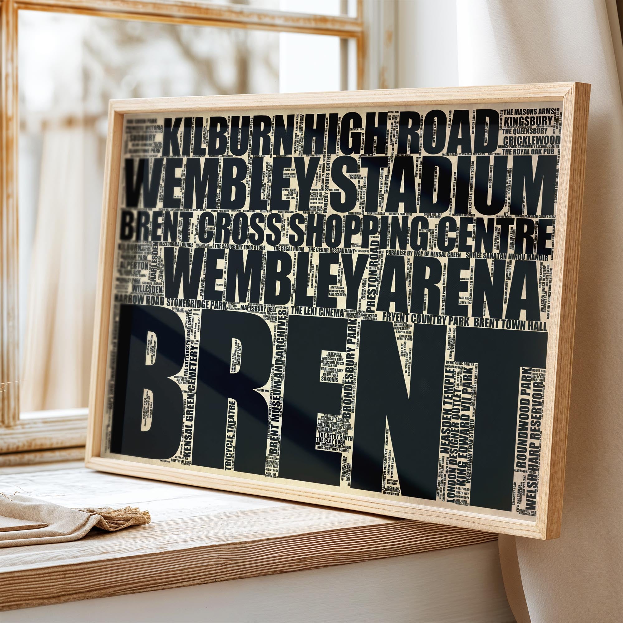 Brent - Premium Typographic Word Cloud Prints, Posters & Gifts