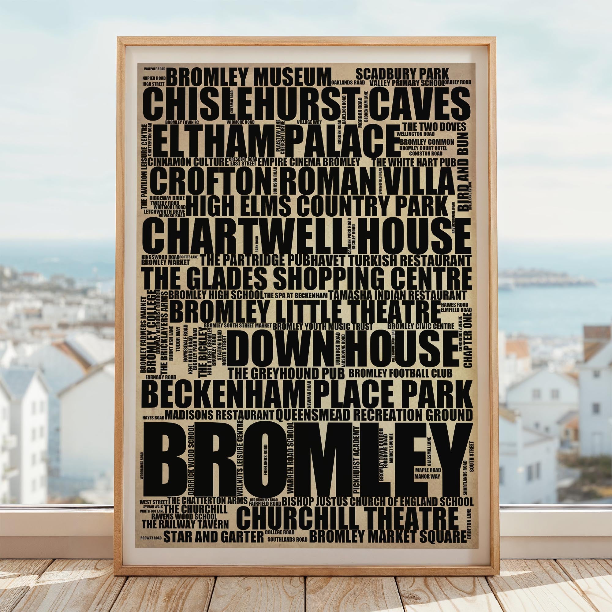 Bromley - Premium Typographic Word Cloud Prints, Posters & Gifts