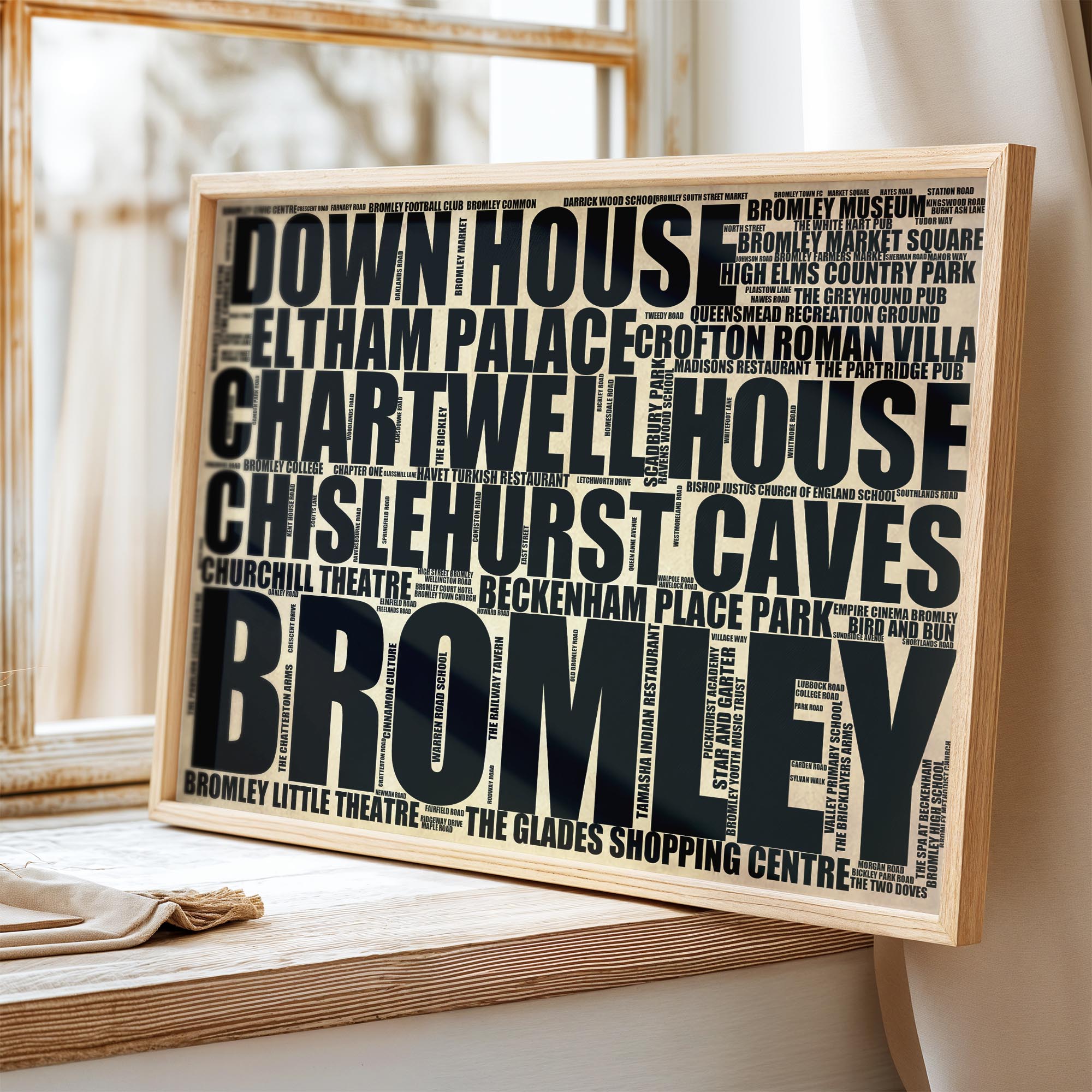 Bromley - Premium Typographic Word Cloud Prints, Posters & Gifts