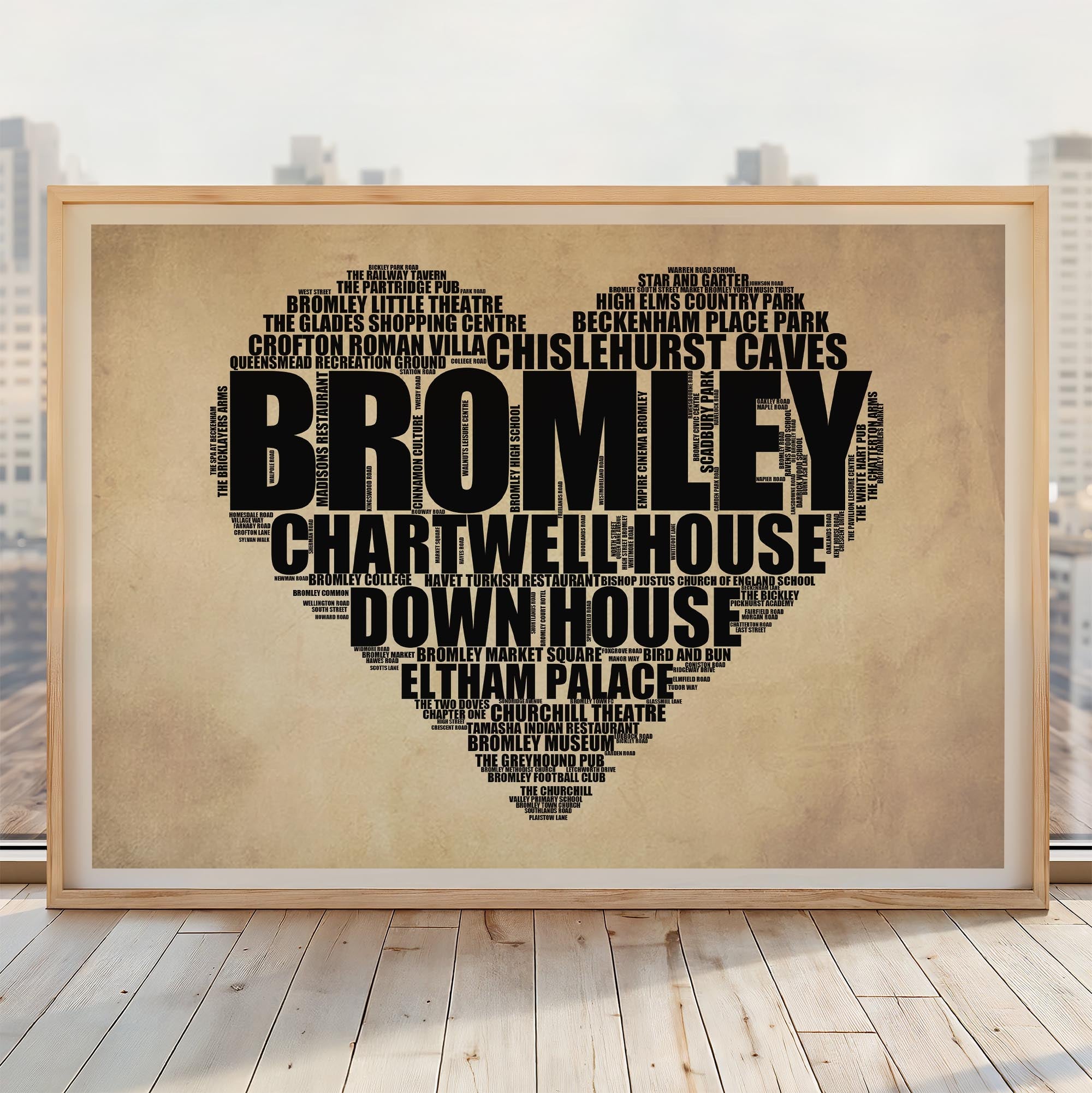 Bromley - Premium Typographic Word Cloud Prints, Posters & Gifts