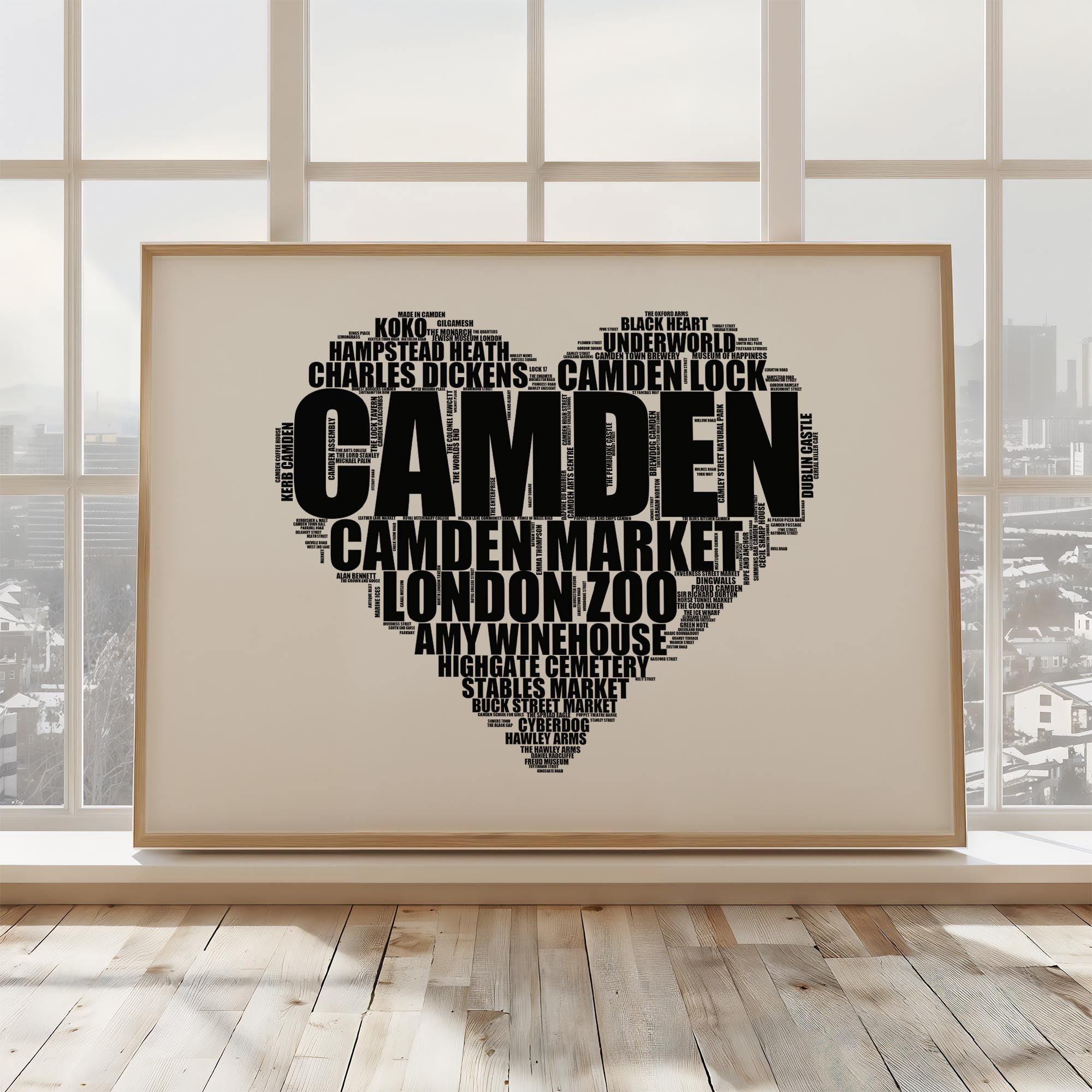 Camden - Premium Typographic Word Cloud Prints, Posters & Gifts