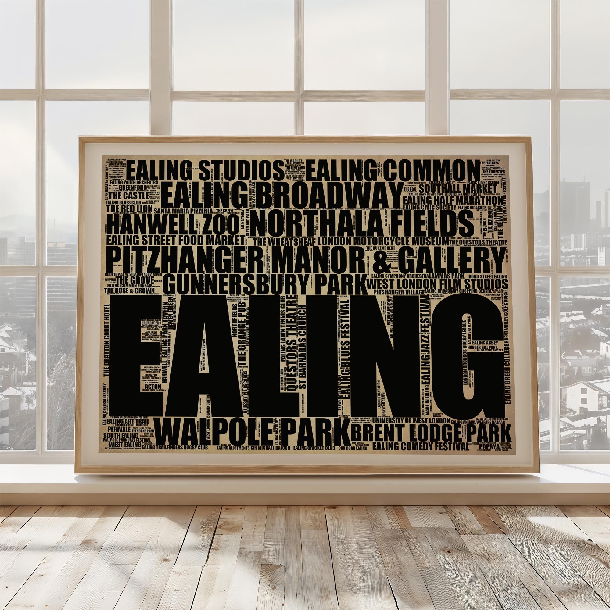 Ealing - Premium Typographic Word Cloud Prints, Posters & Gifts