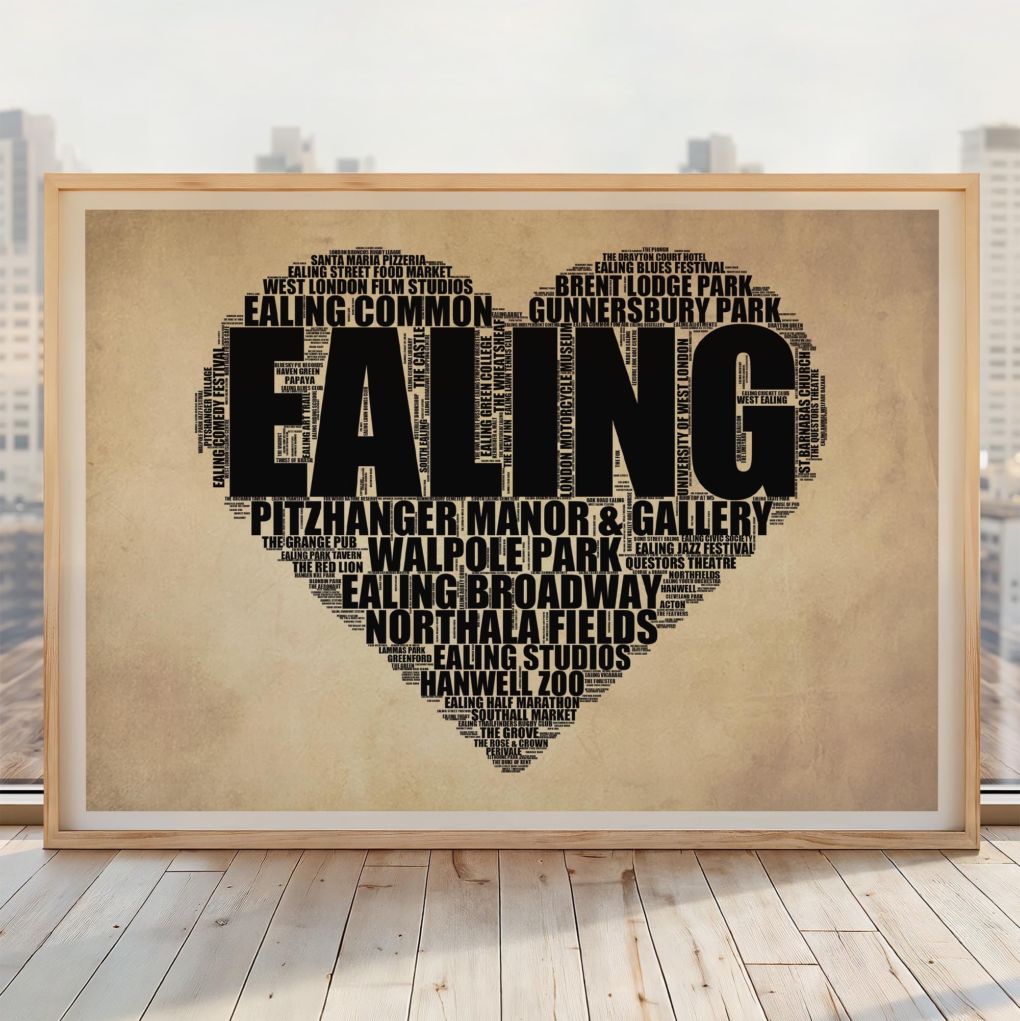 Ealing - Premium Typographic Word Cloud Prints, Posters & Gifts