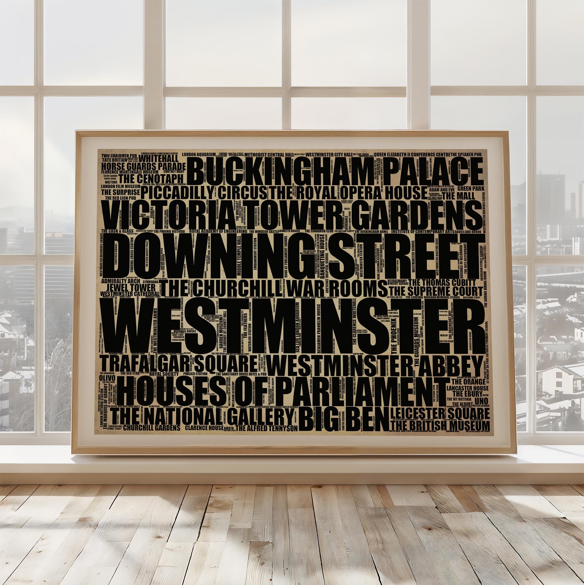 Westminster - Premium Typographic Word Cloud Prints, Posters & Gifts