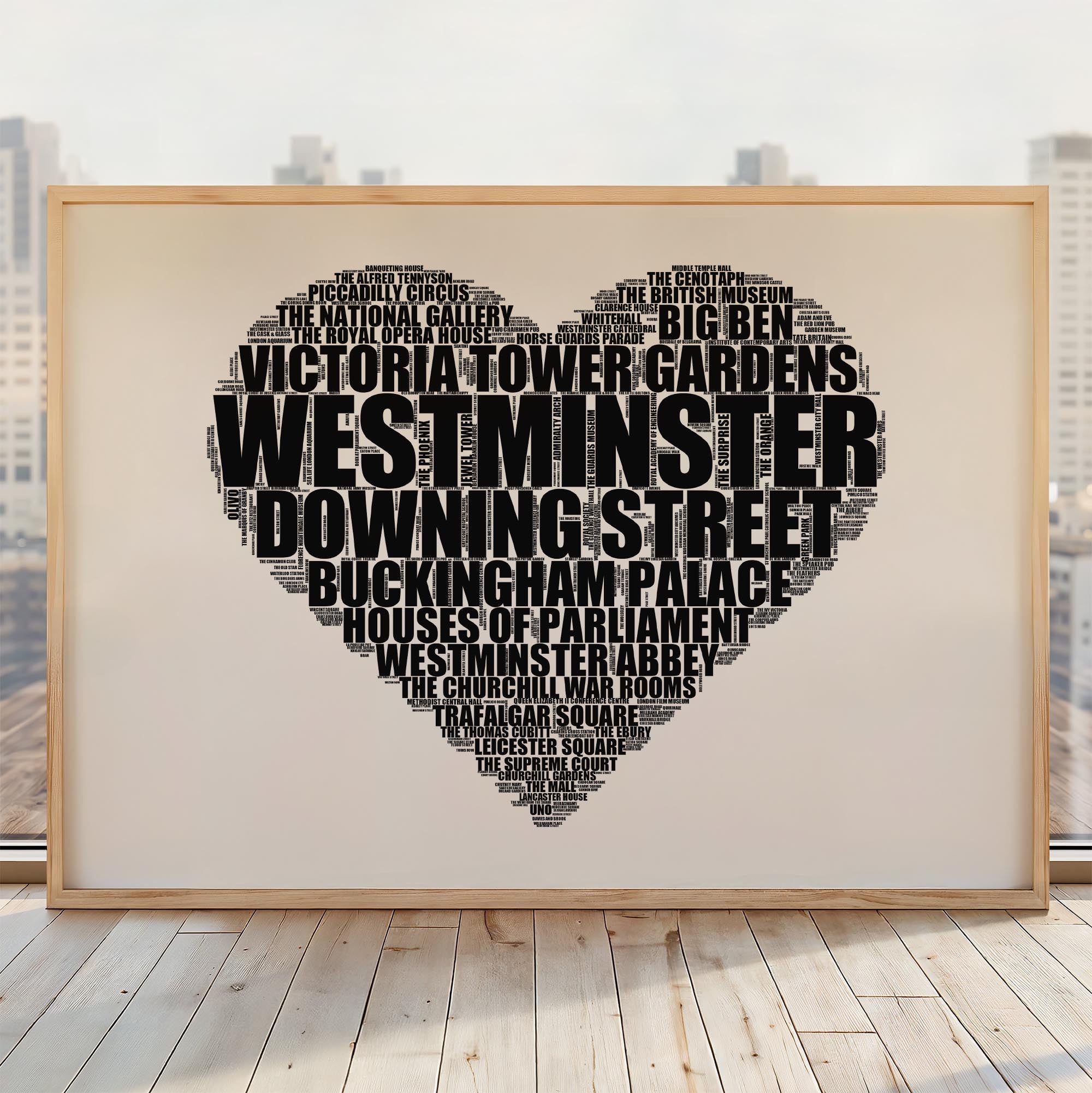 Westminster - Premium Typographic Word Cloud Prints, Posters & Gifts