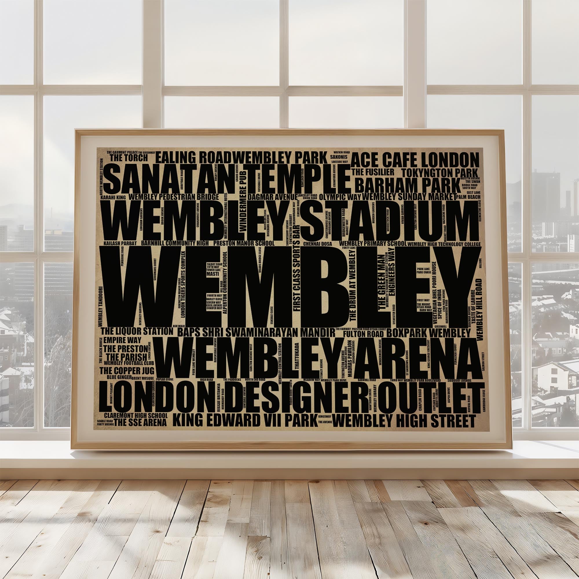 Wembley - Premium Typographic Word Cloud Prints, Posters & Gifts