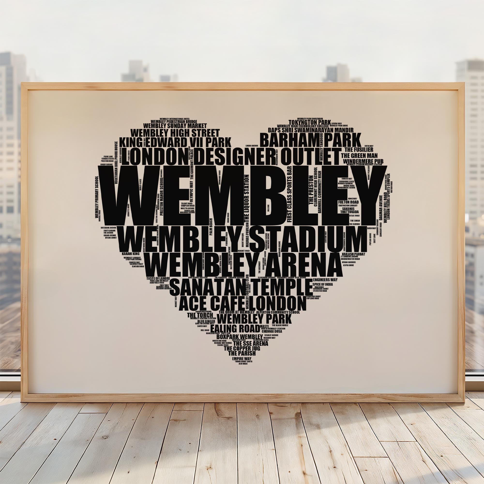 Wembley - Premium Typographic Word Cloud Prints, Posters & Gifts