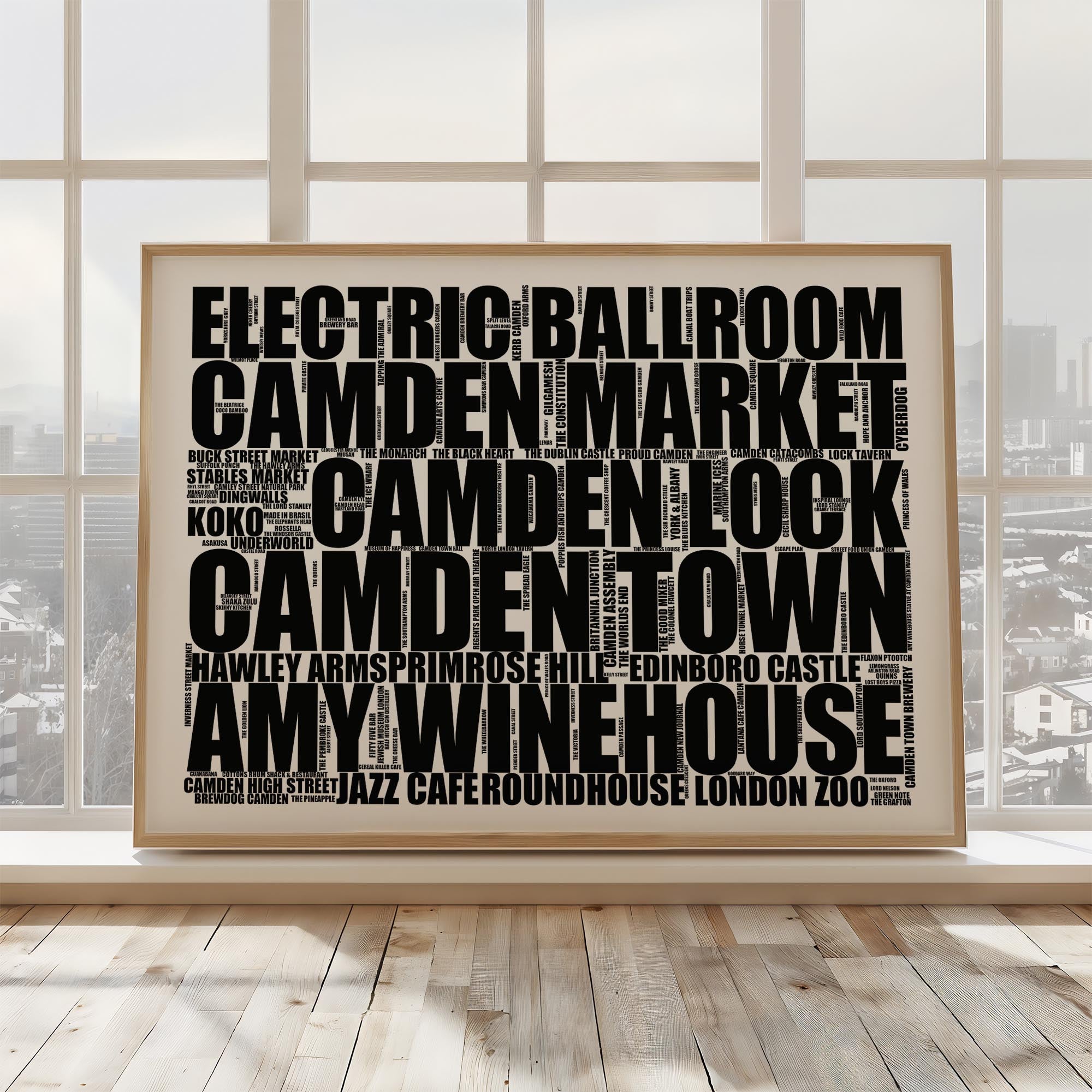 Camden Town - Premium Typographic Word Cloud Prints, Posters & Gifts