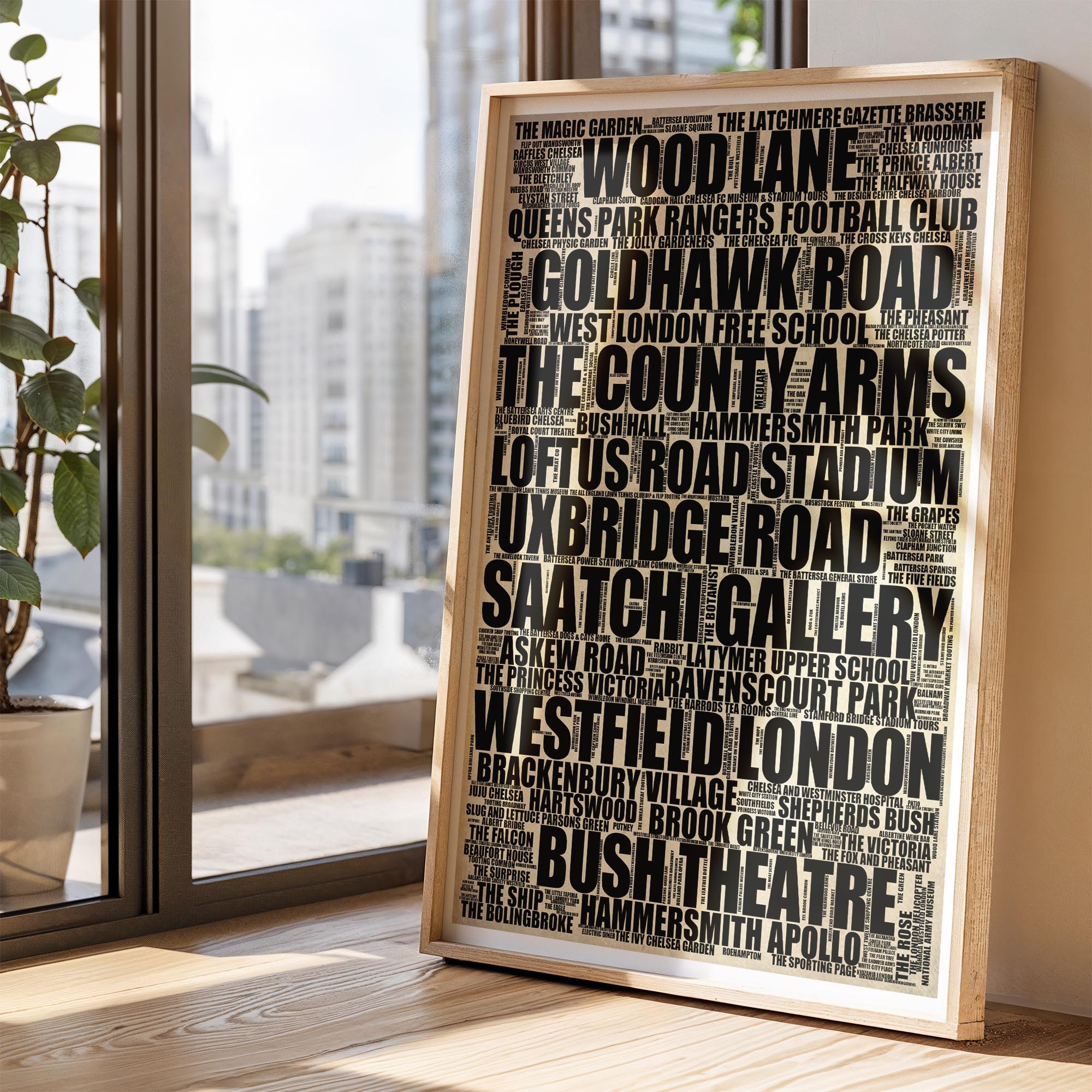 Shepherds Bush - Premium Typographic Word Cloud Prints, Posters & Gifts