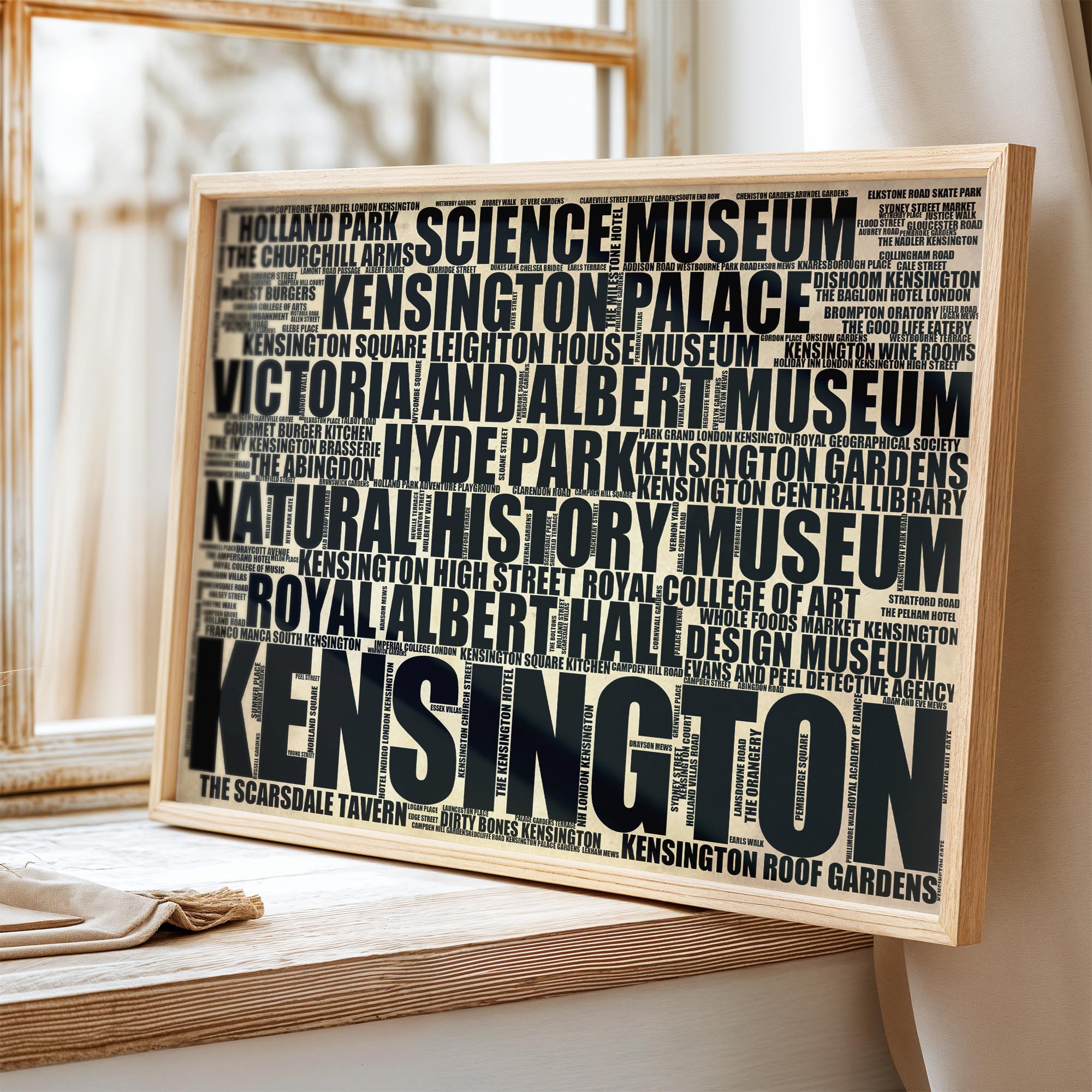 Kensington - Premium Typographic Word Cloud Prints, Posters & Gifts