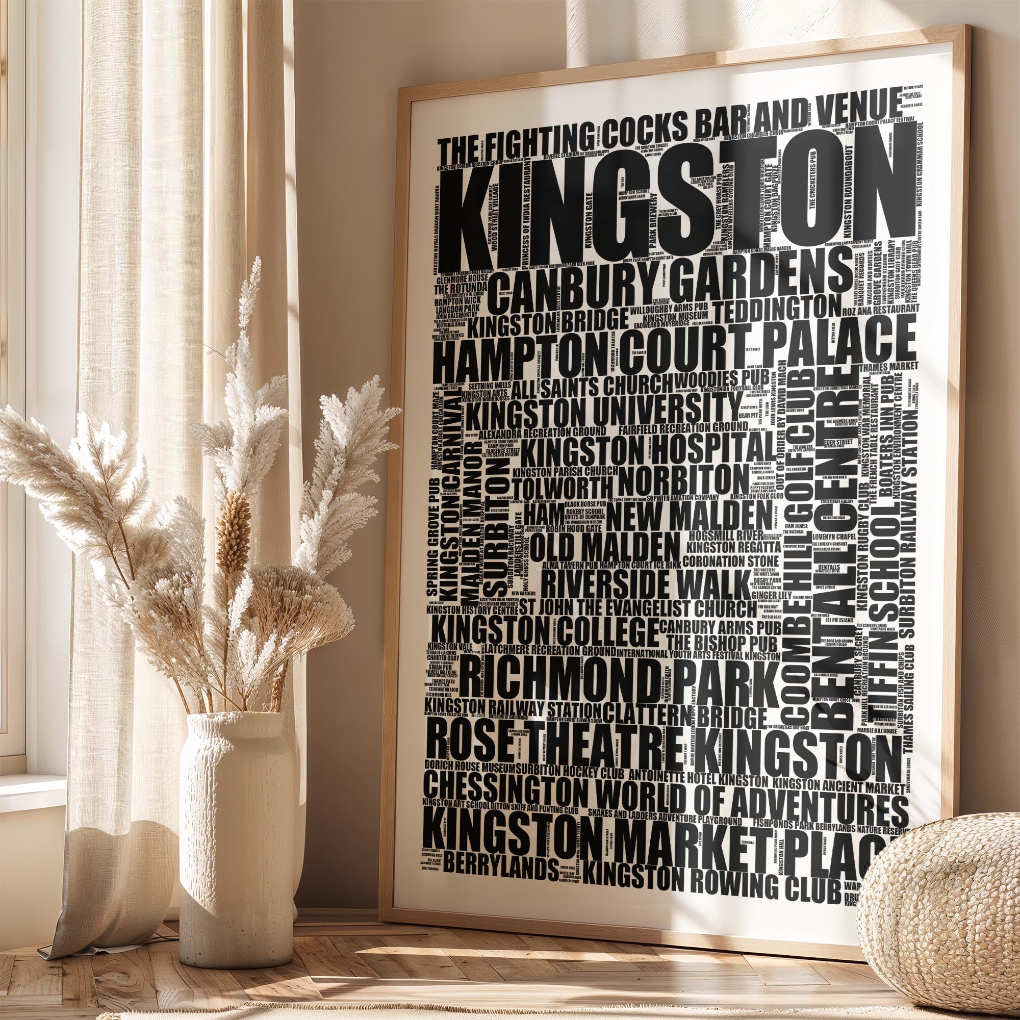 Kingston - Premium Typographic Word Cloud Prints, Posters & Gifts