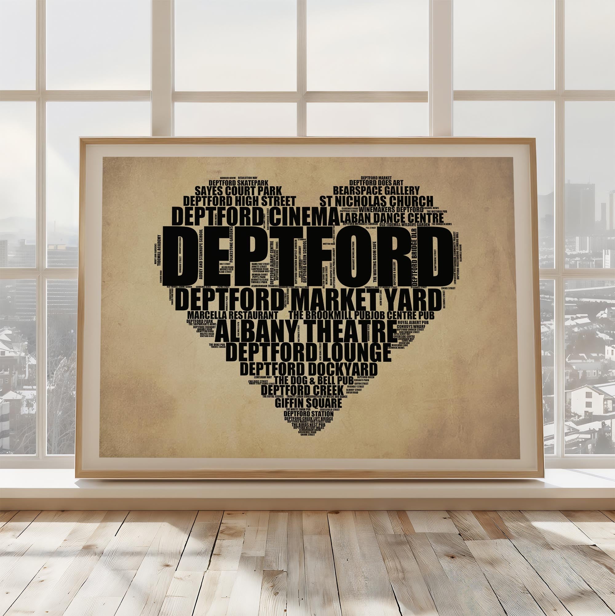 Deptford - Premium Typographic Word Cloud Prints, Posters & Gifts