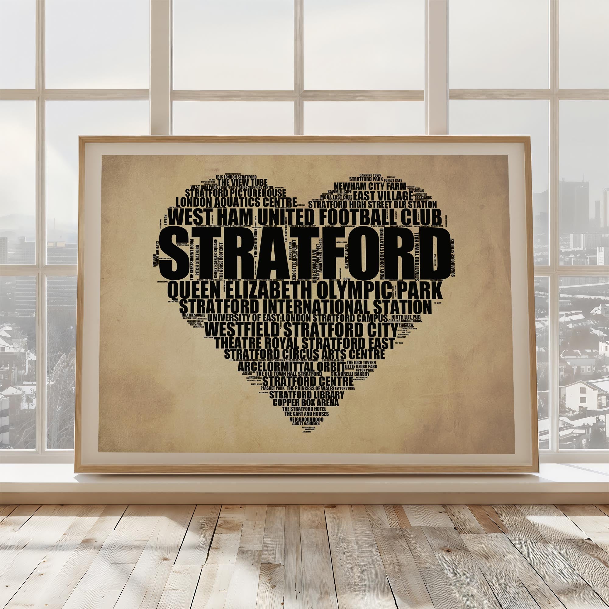 Stratford - Premium Typographic Word Cloud Prints, Posters & Gifts