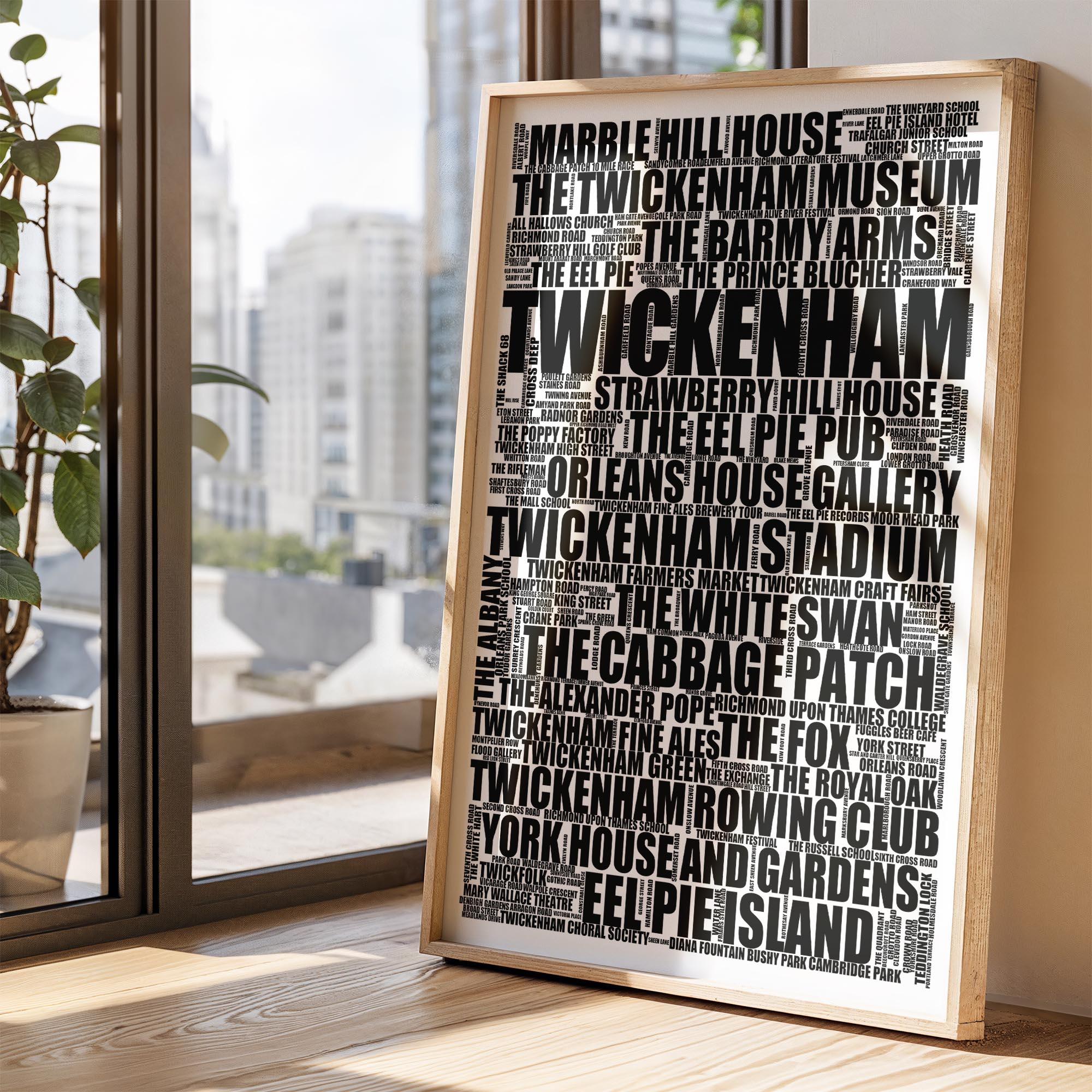 Twickenham - Premium Typographic Word Cloud Prints, Posters & Gifts