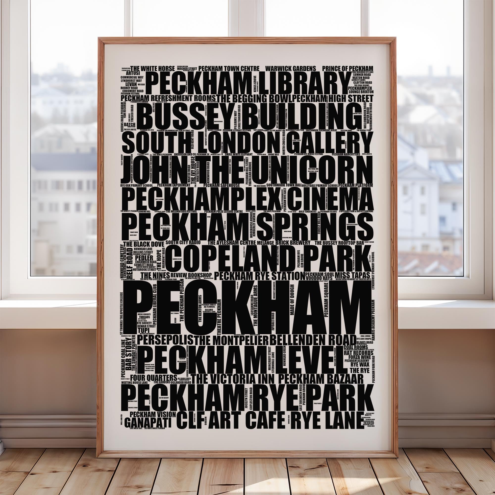 Peckham - Premium Typographic Word Cloud Prints, Posters & Gifts