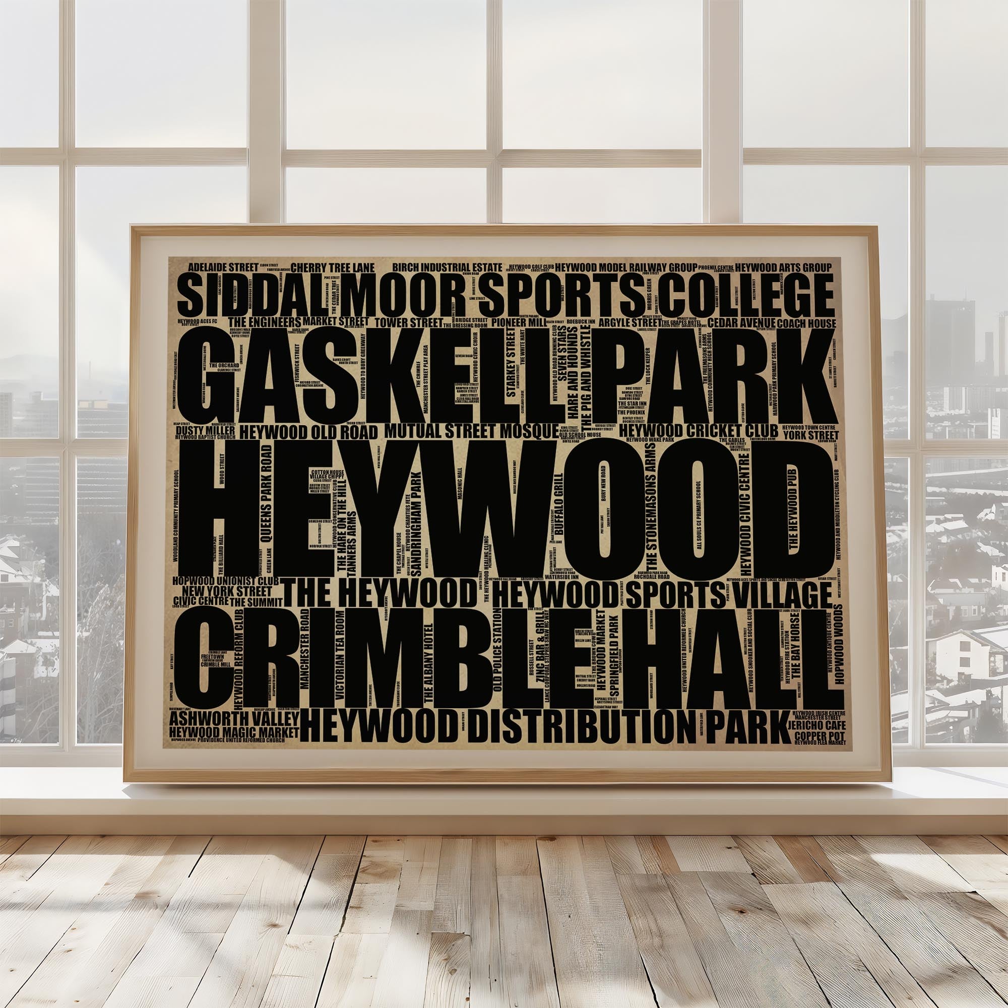 Heywood - Premium Typographic Word Cloud Prints, Posters & Gifts