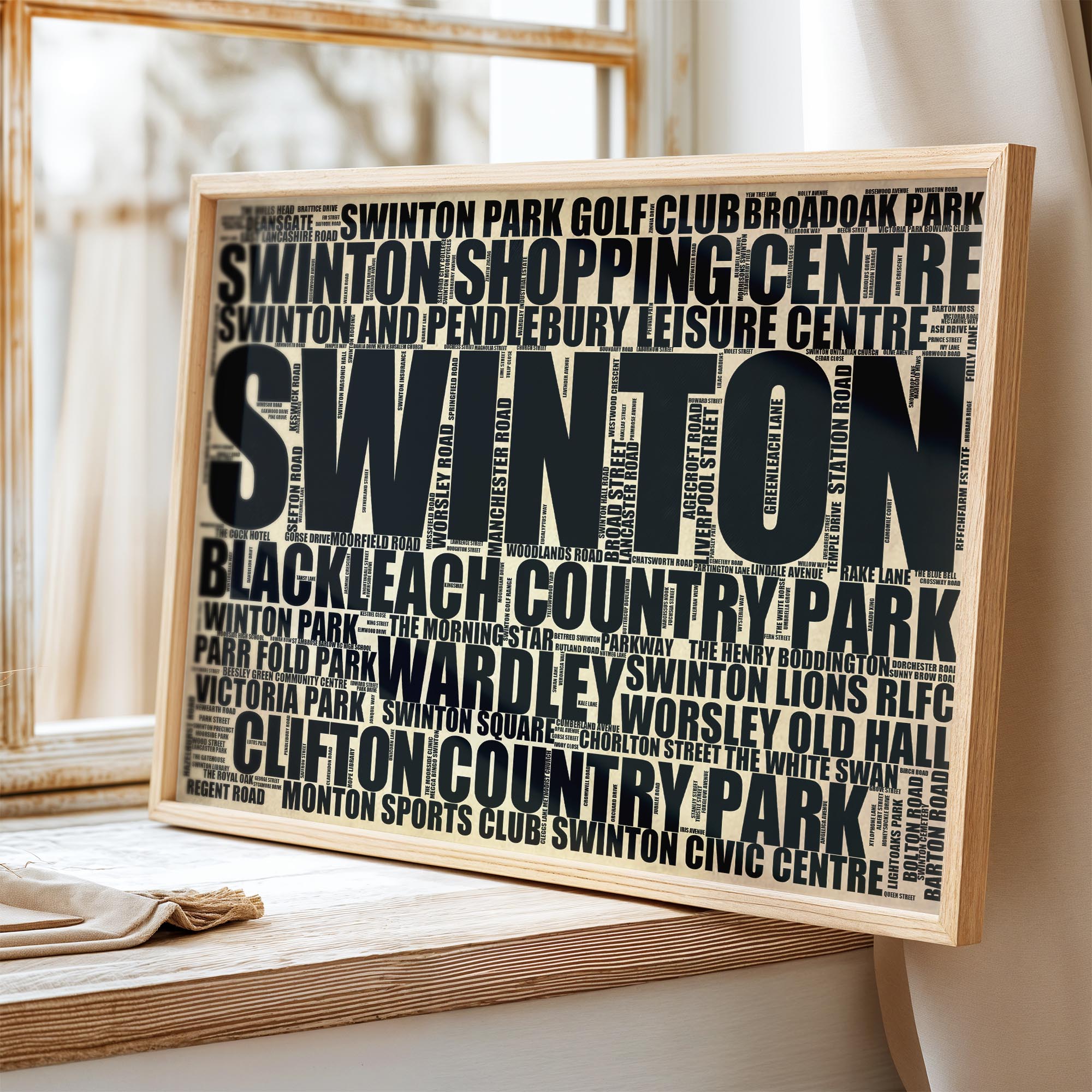 Swinton - Premium Typographic Word Cloud Prints, Posters & Gifts