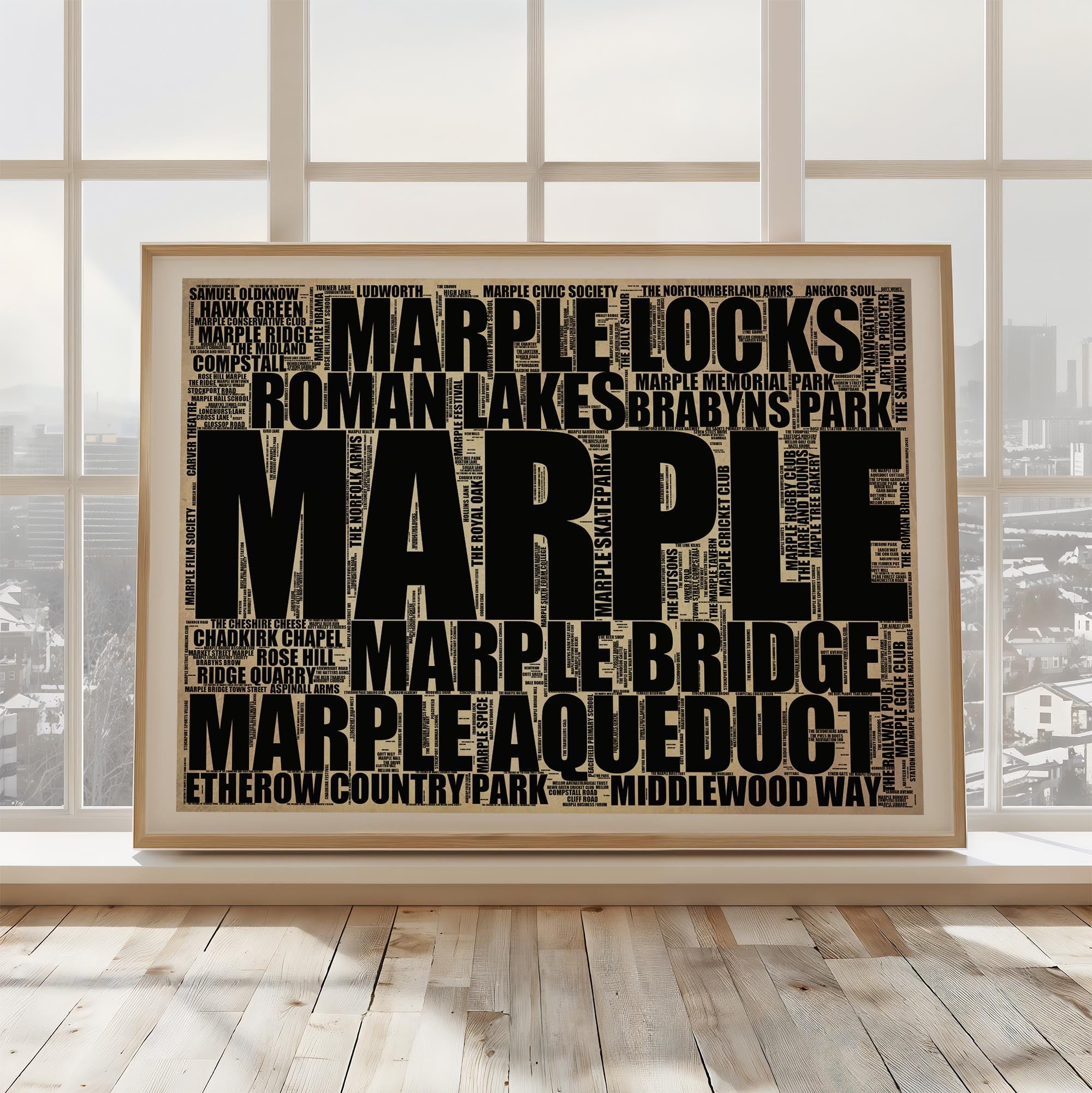 Marple - Premium Typographic Word Cloud Prints, Posters & Gifts