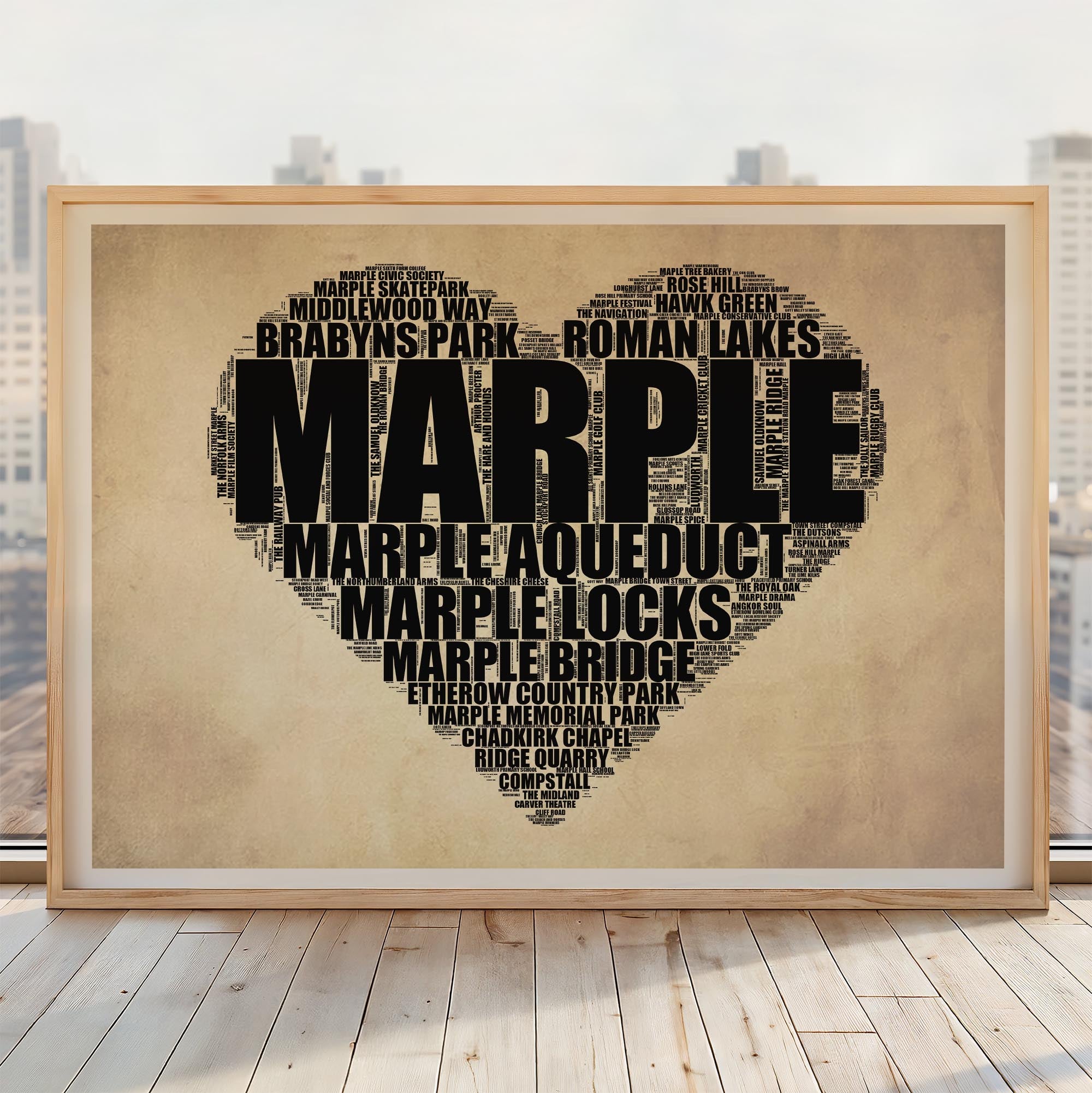 Marple - Premium Typographic Word Cloud Prints, Posters & Gifts