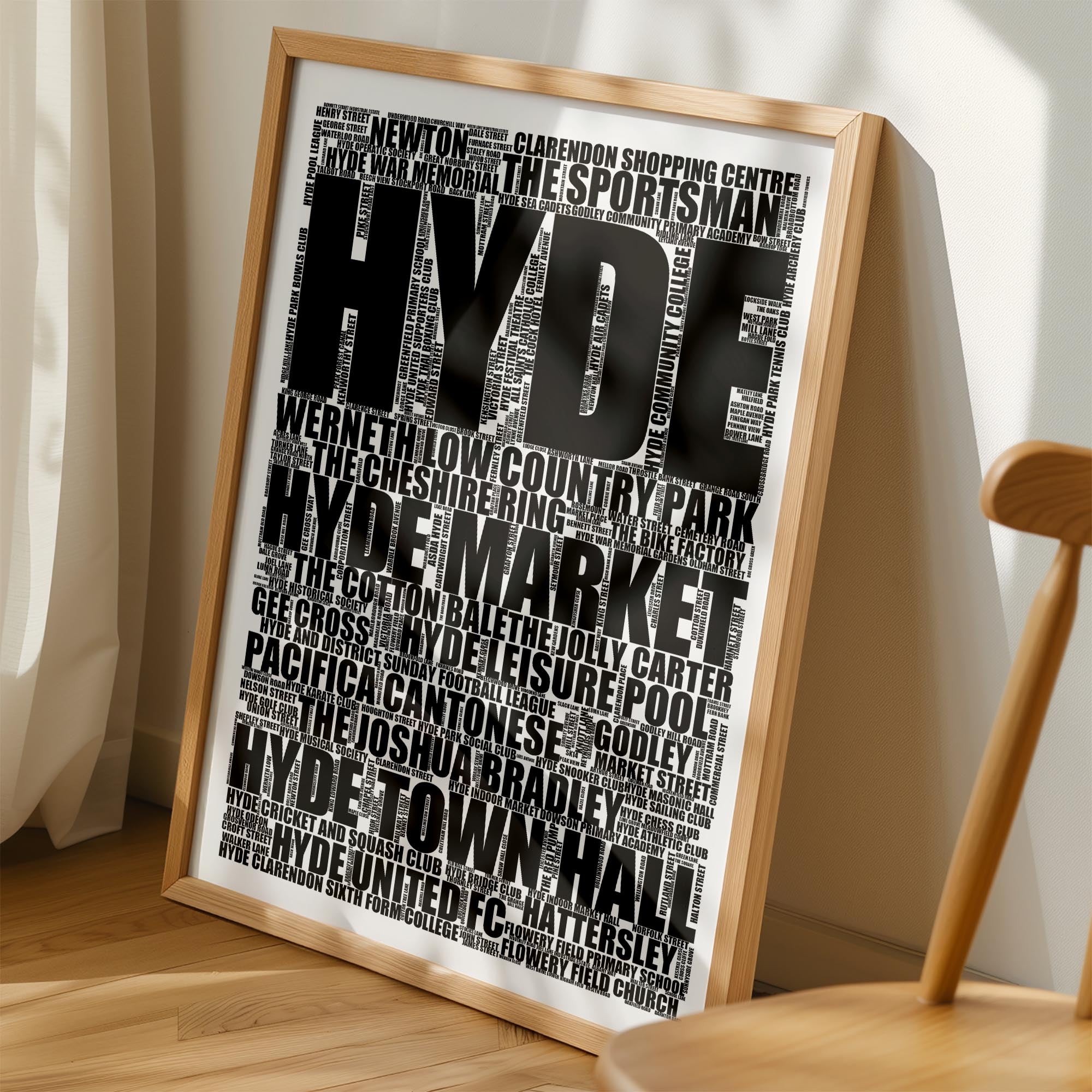 Hyde - Premium Typographic Word Cloud Prints, Posters & Gifts