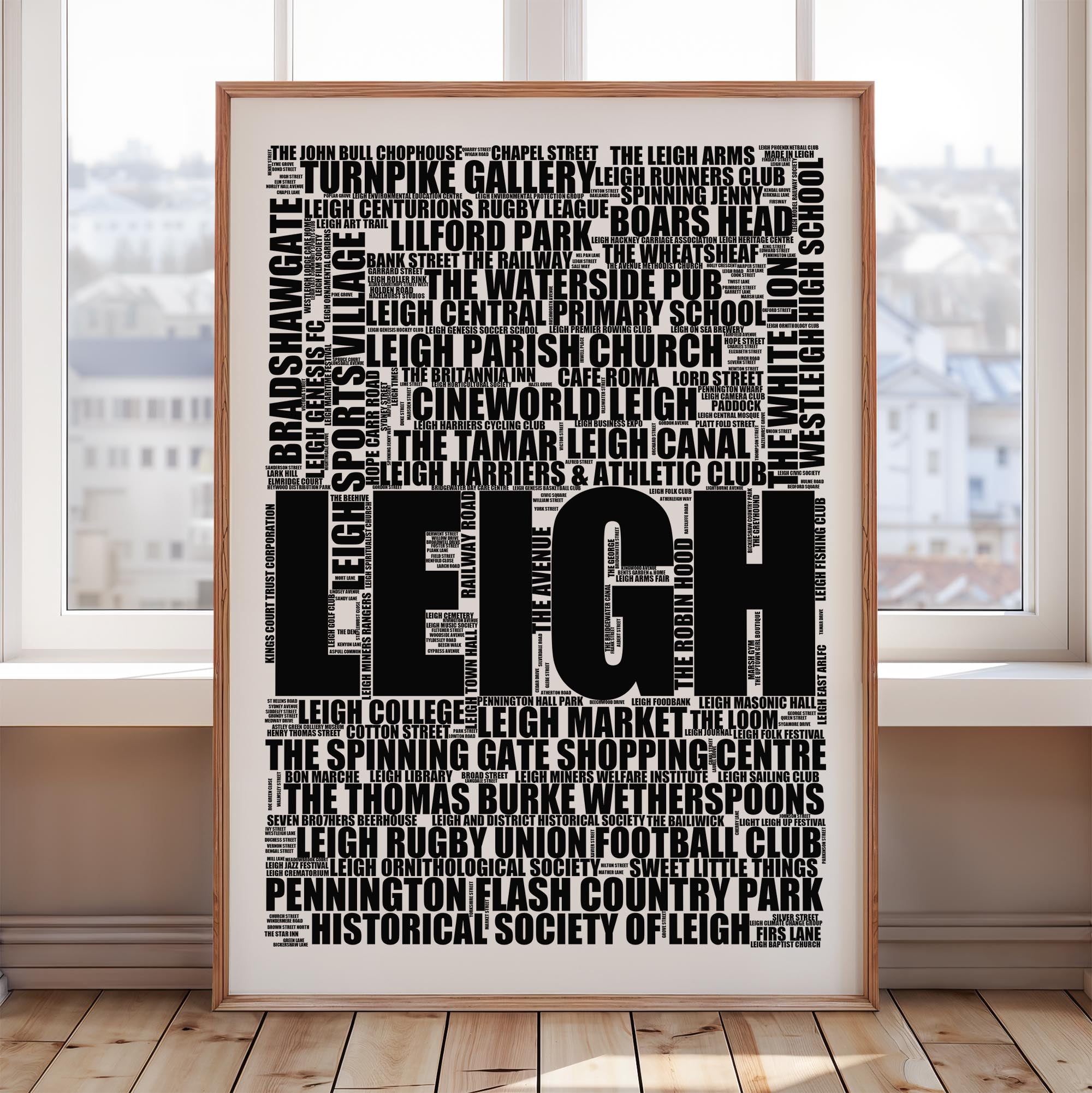 Leigh - Premium Typographic Word Cloud Prints, Posters & Gifts