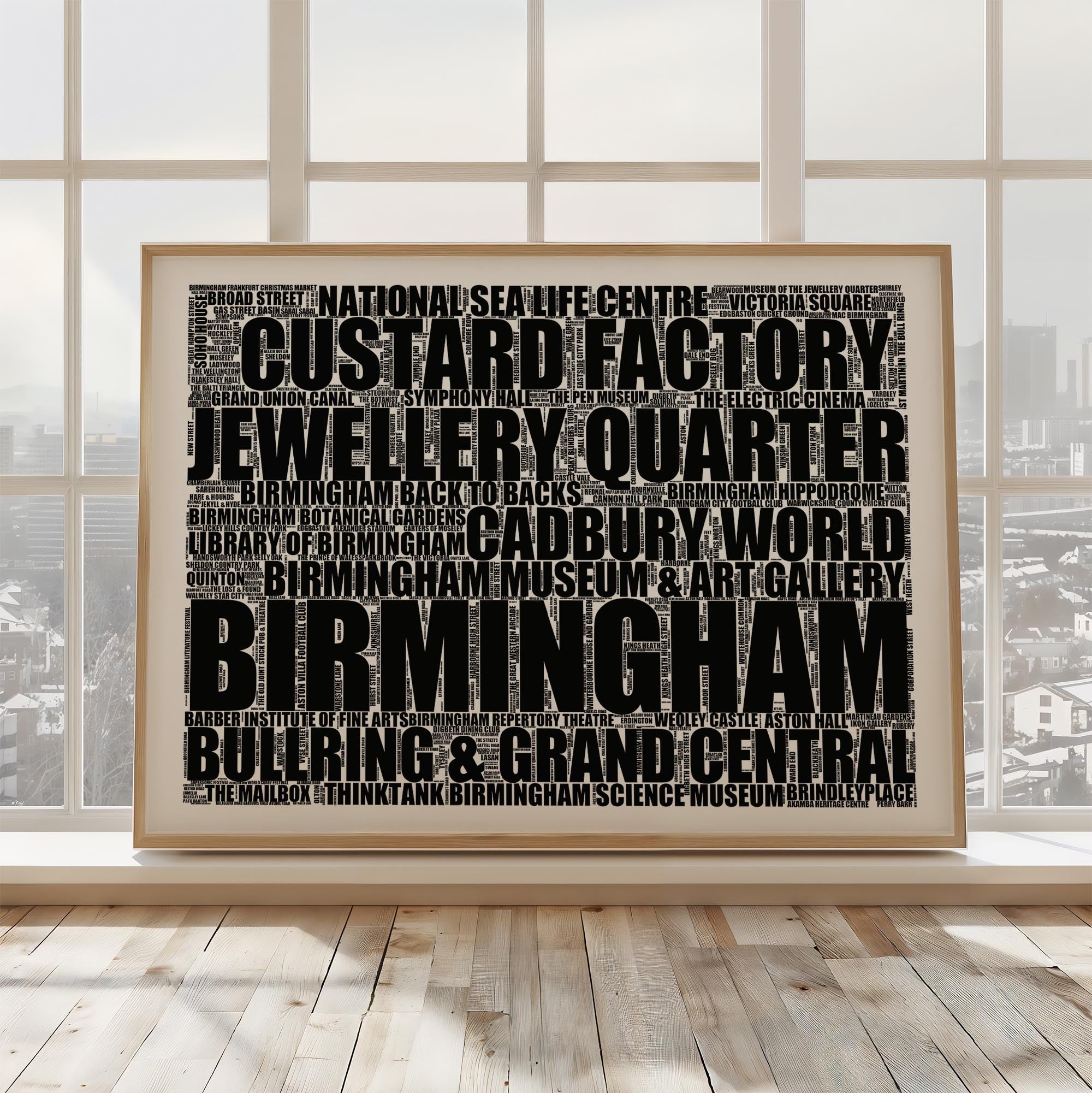 Birmingham - Premium Typographic Word Cloud Prints, Posters & Gifts