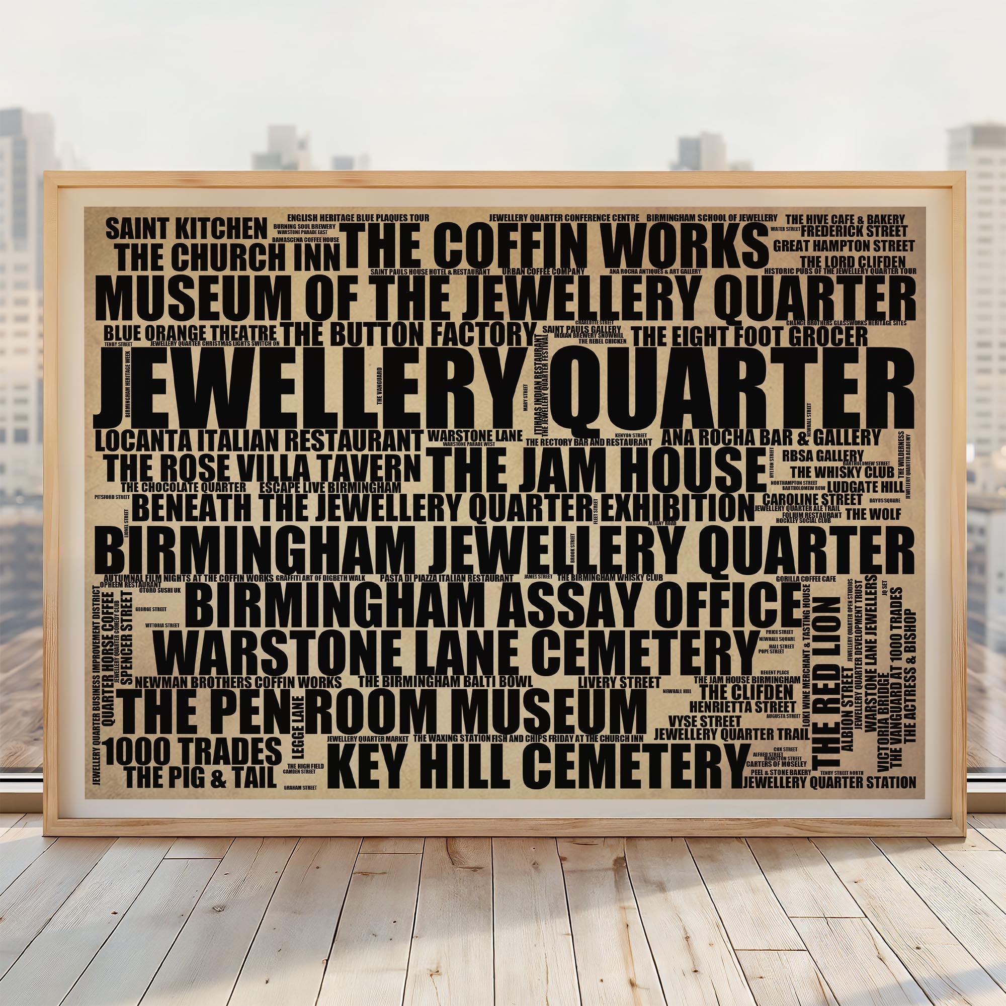 Jewellery Quarter - Premium Typographic Word Cloud Prints, Posters & Gifts
