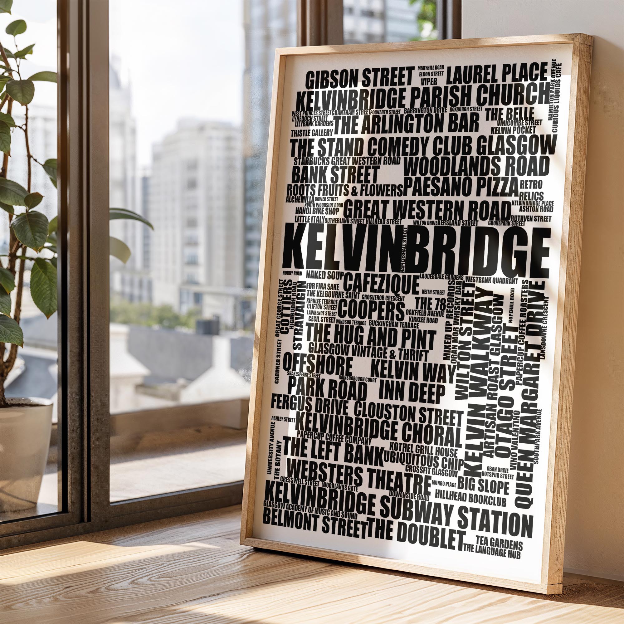 Kelvinbridge - Premium Typographic Word Cloud Prints, Posters & Gifts