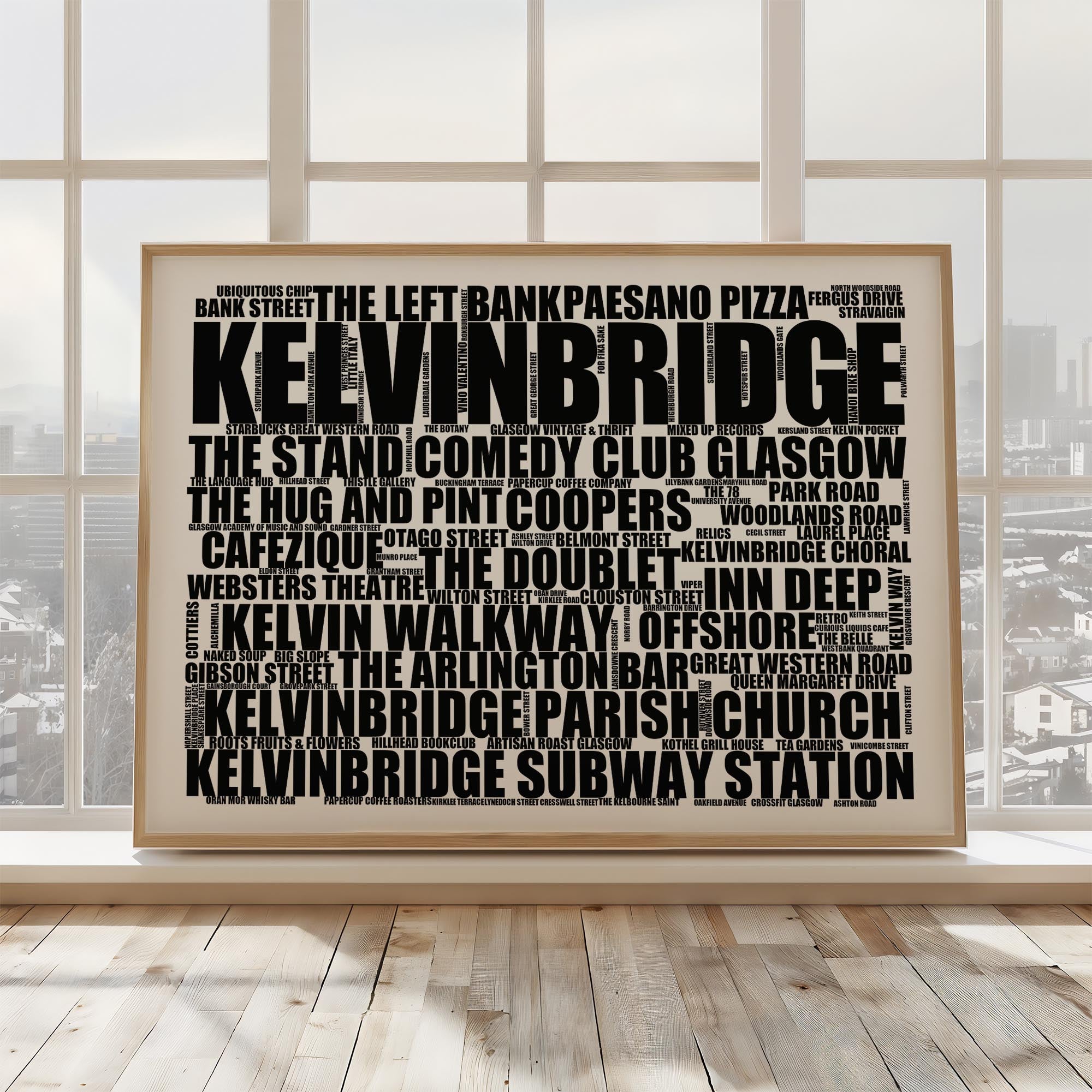 Kelvinbridge - Premium Typographic Word Cloud Prints, Posters & Gifts