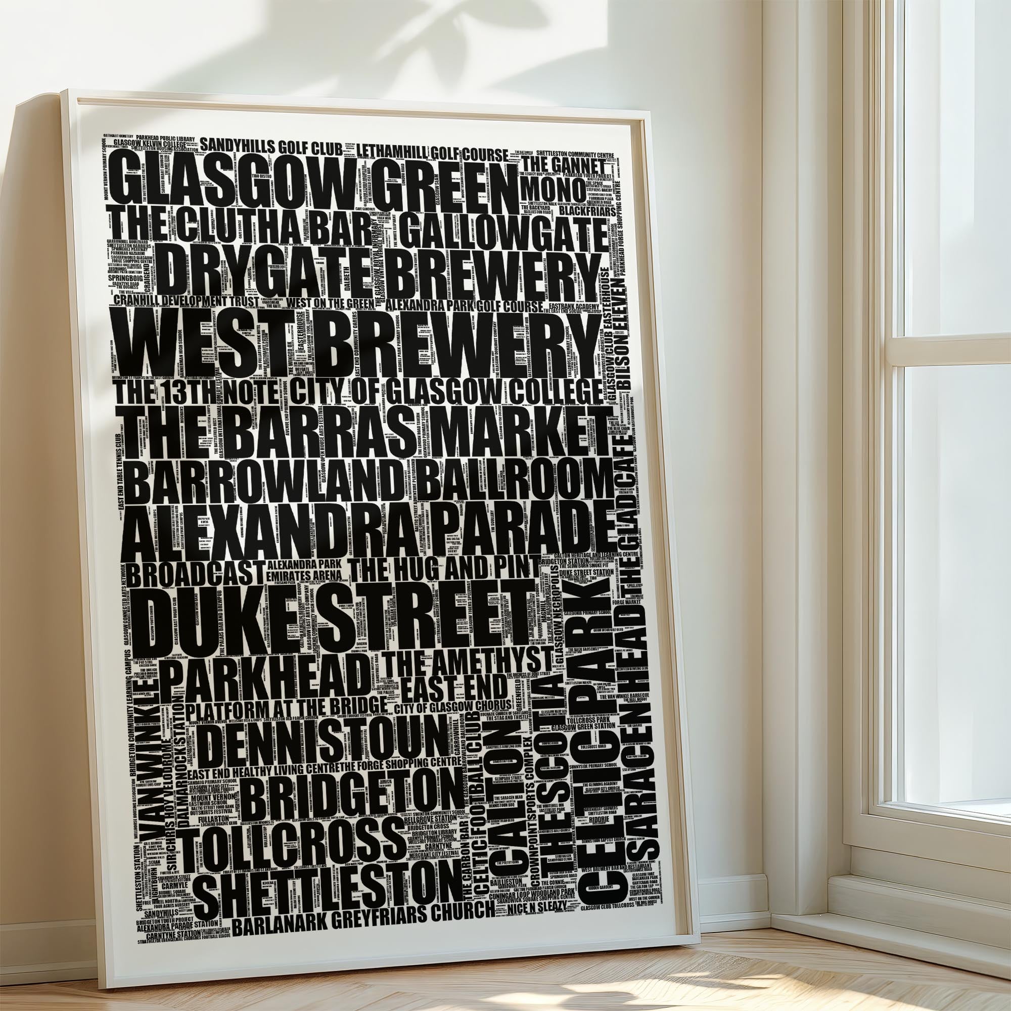 East End - Premium Typographic Word Cloud Prints, Posters & Gifts