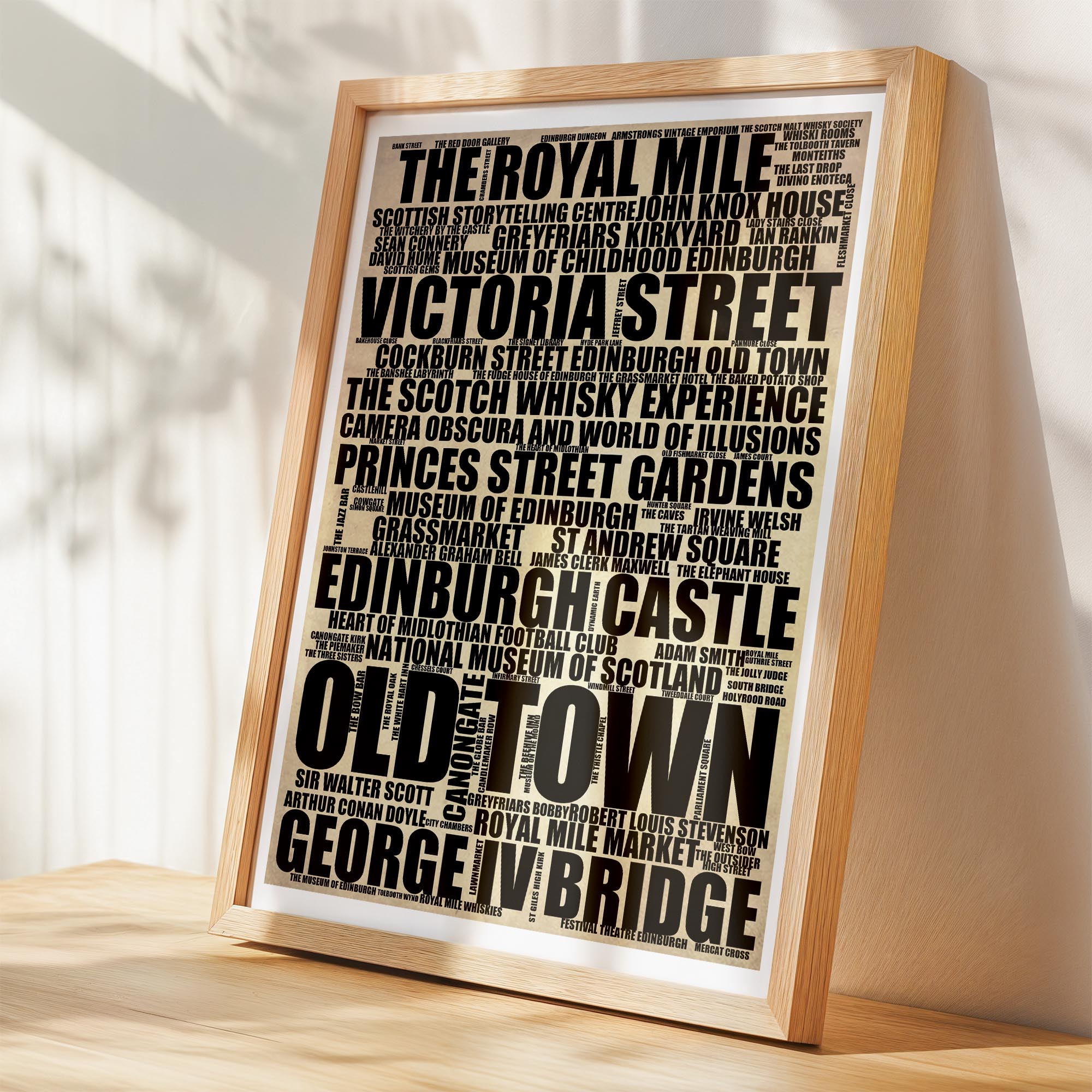 Old Town - Premium Typographic Word Cloud Prints, Posters & Gifts