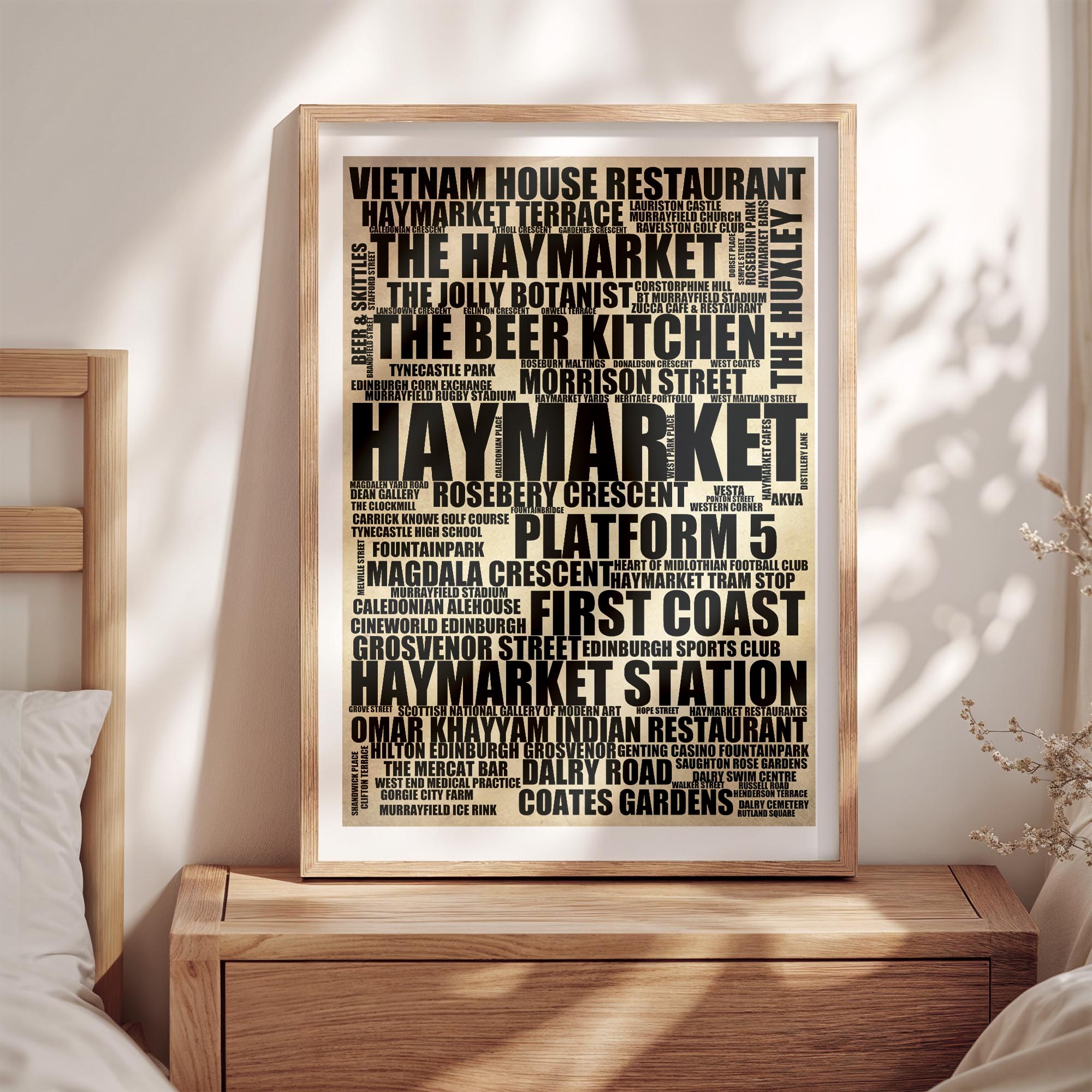 Haymarket - Premium Typographic Word Cloud Prints, Posters & Gifts