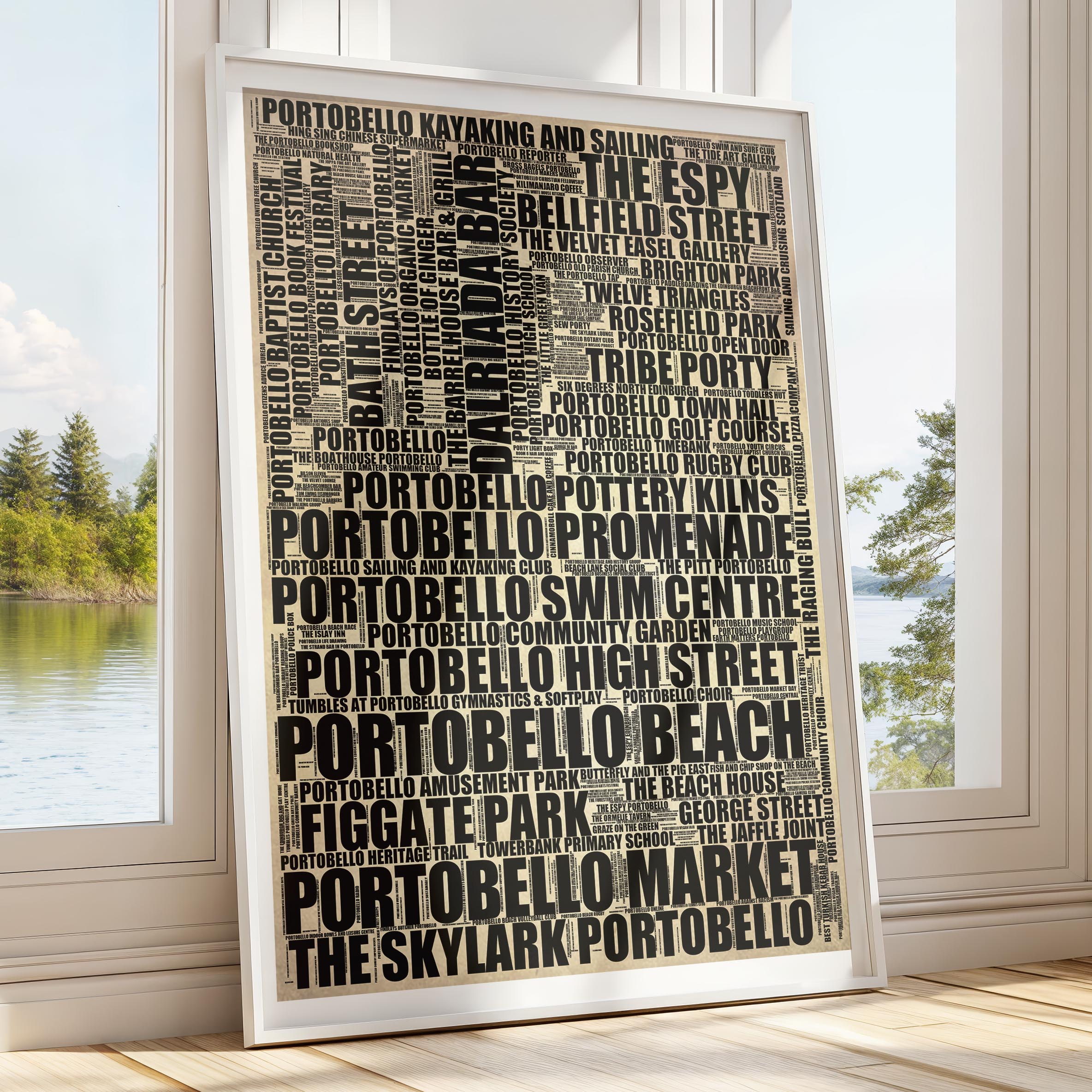 Portobello - Premium Typographic Word Cloud Prints, Posters & Gifts