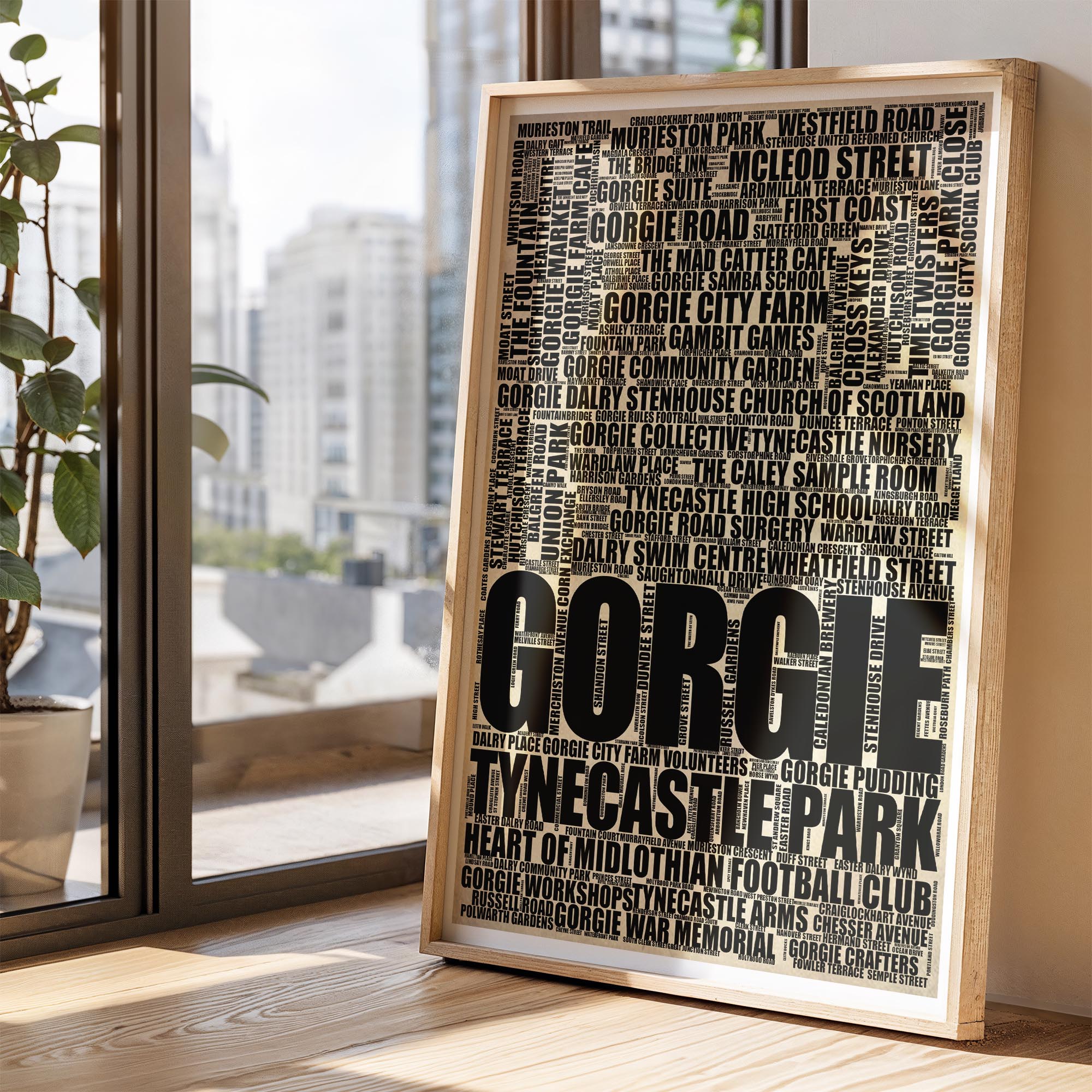 Gorgie - Premium Typographic Word Cloud Prints, Posters & Gifts