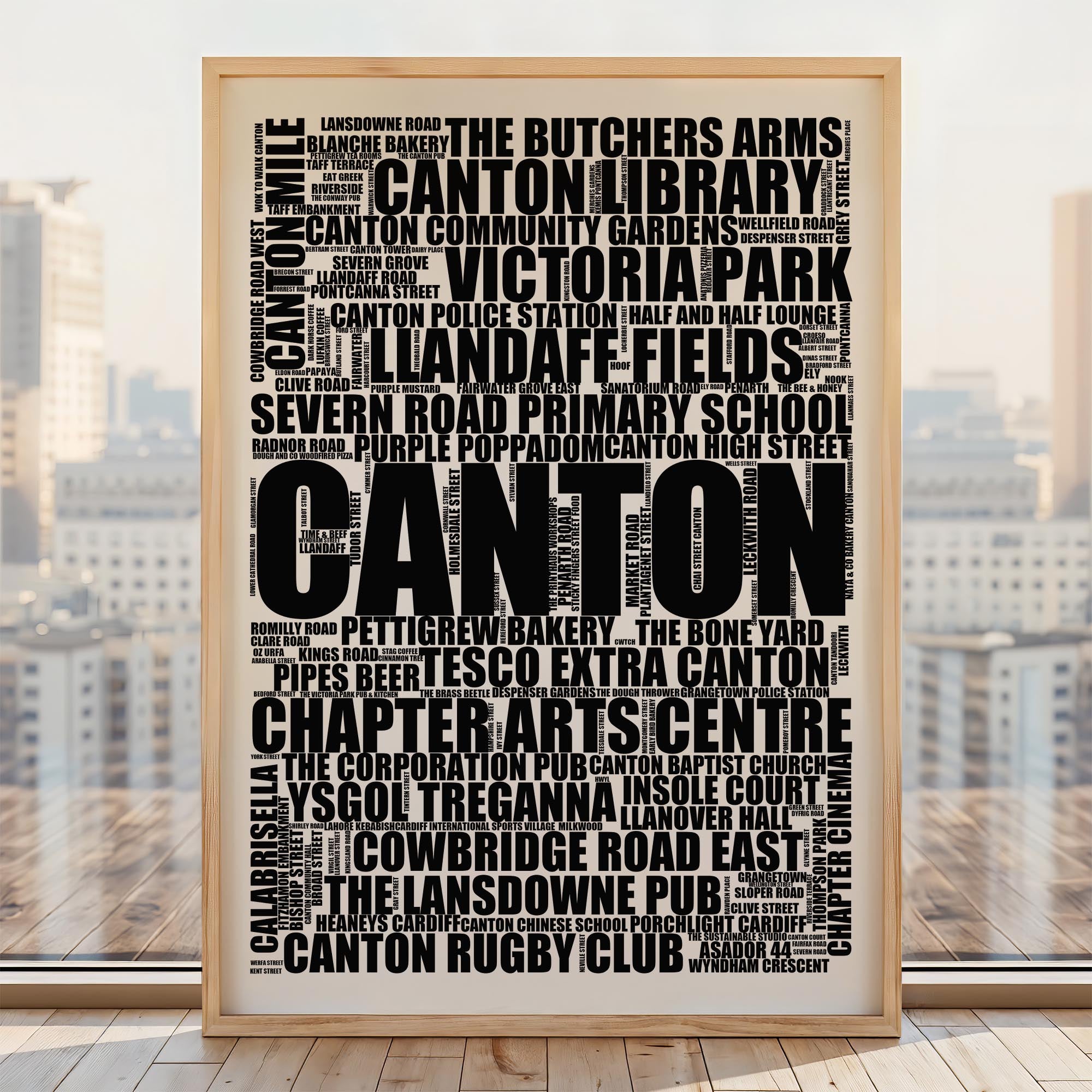 Canton - Premium Typographic Word Cloud Prints, Posters & Gifts