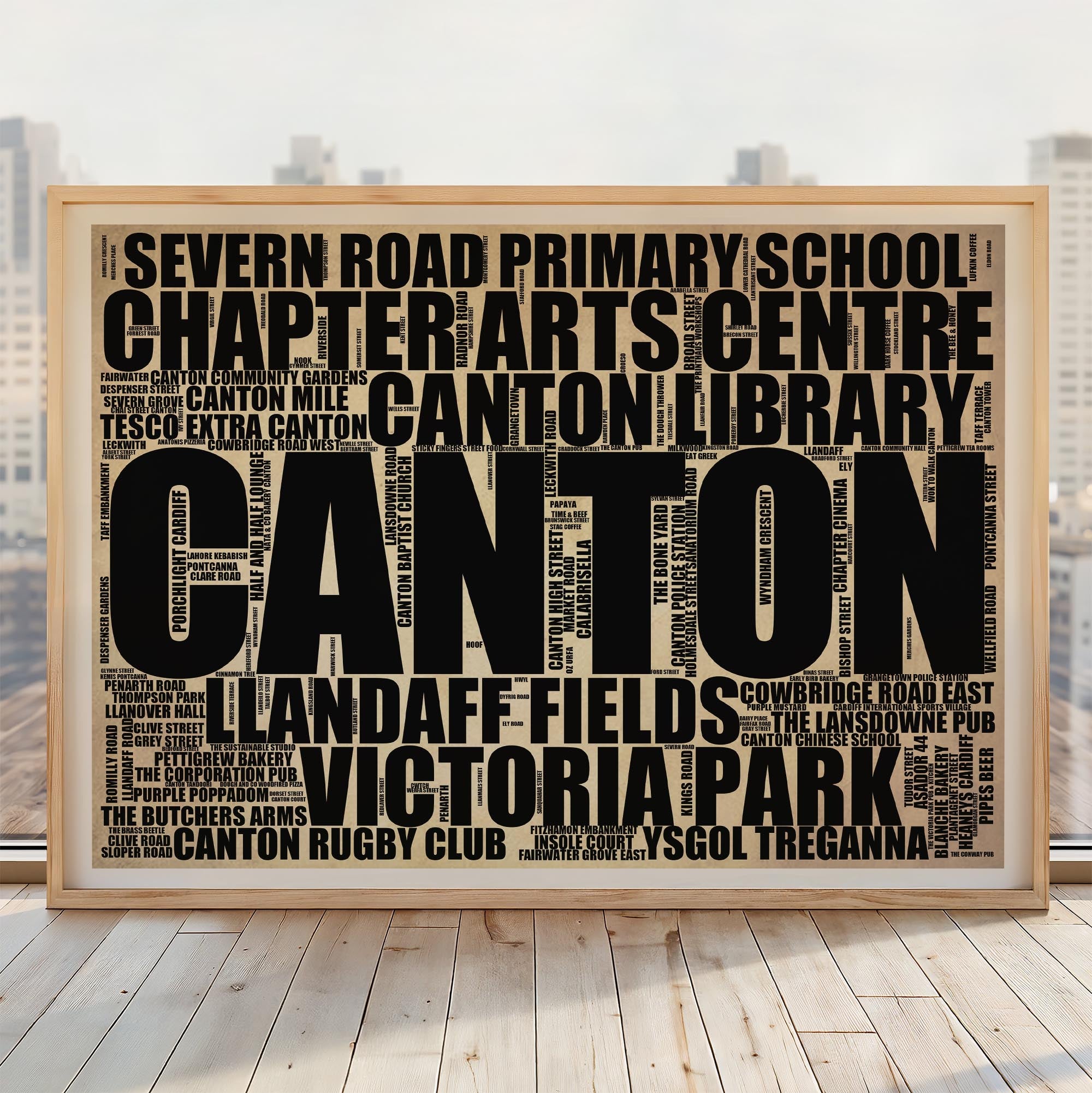 Canton - Premium Typographic Word Cloud Prints, Posters & Gifts