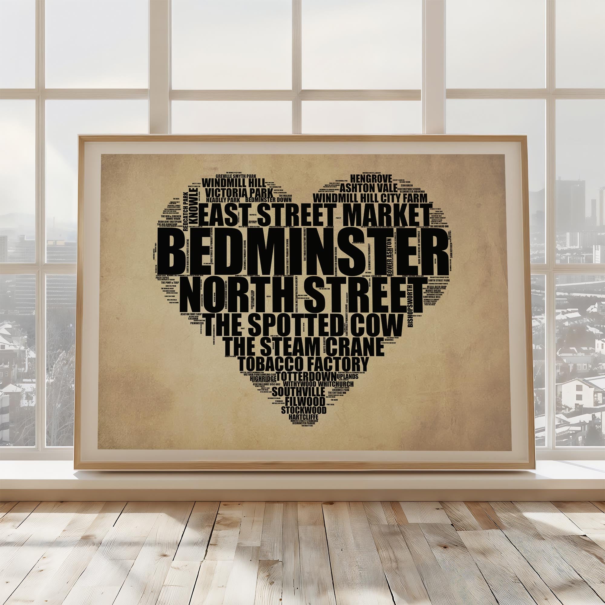 Bedminster - Premium Typographic Word Cloud Prints, Posters & Gifts