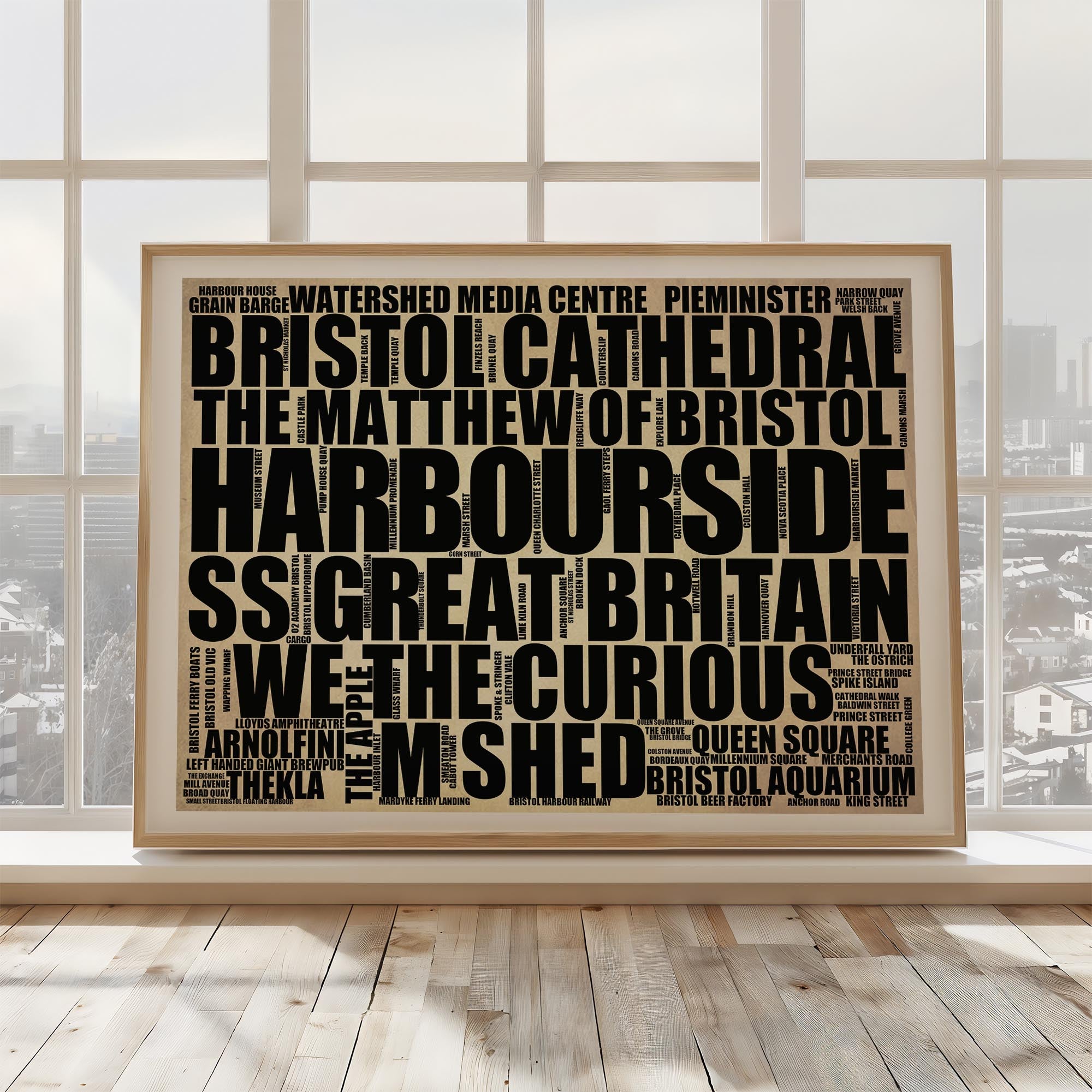 Harbourside - Premium Typographic Word Cloud Prints, Posters & Gifts