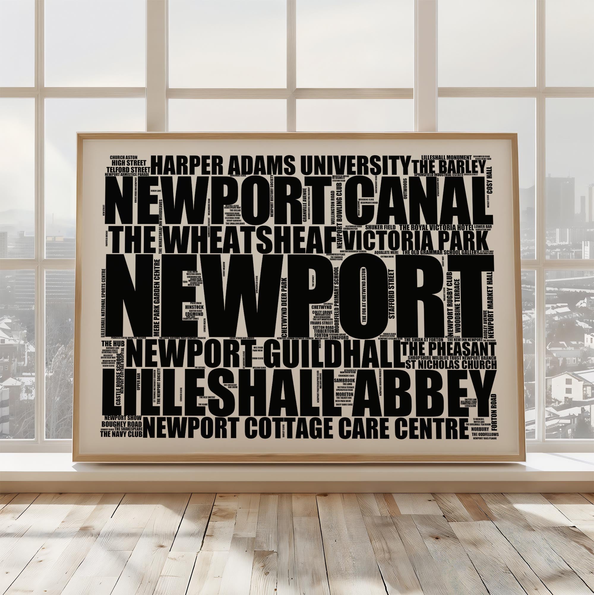 Newport - Premium Typographic Word Cloud Prints, Posters & Gifts