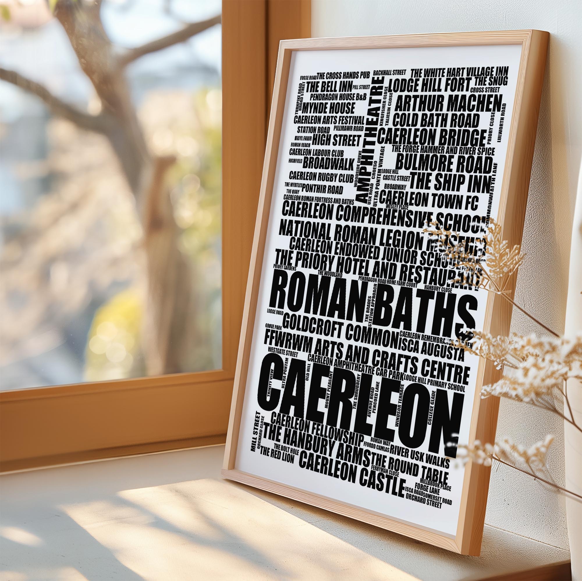 Caerleon - Premium Typographic Word Cloud Prints, Posters & Gifts