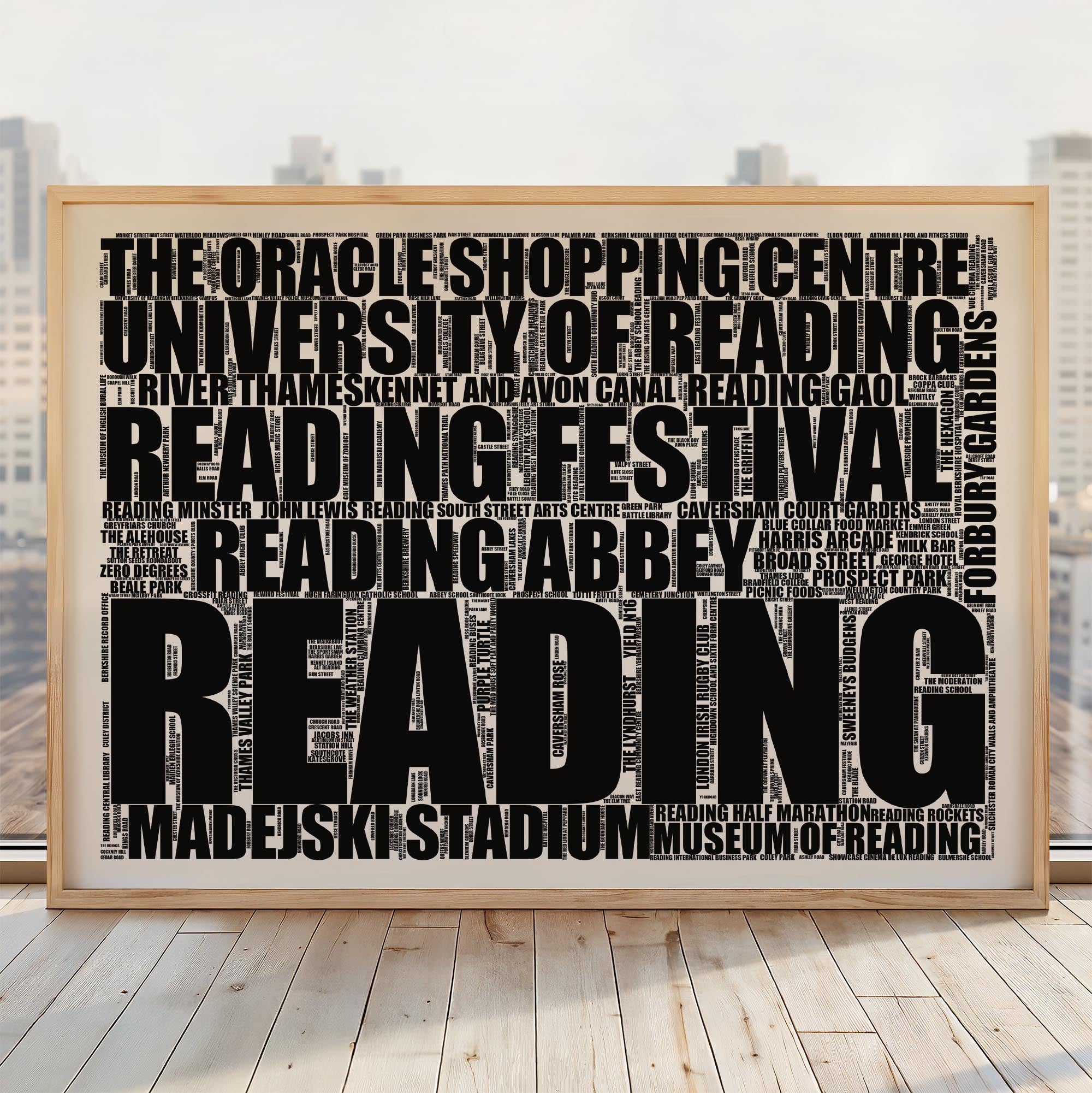 Reading - Premium Typographic Word Cloud Prints, Posters & Gifts
