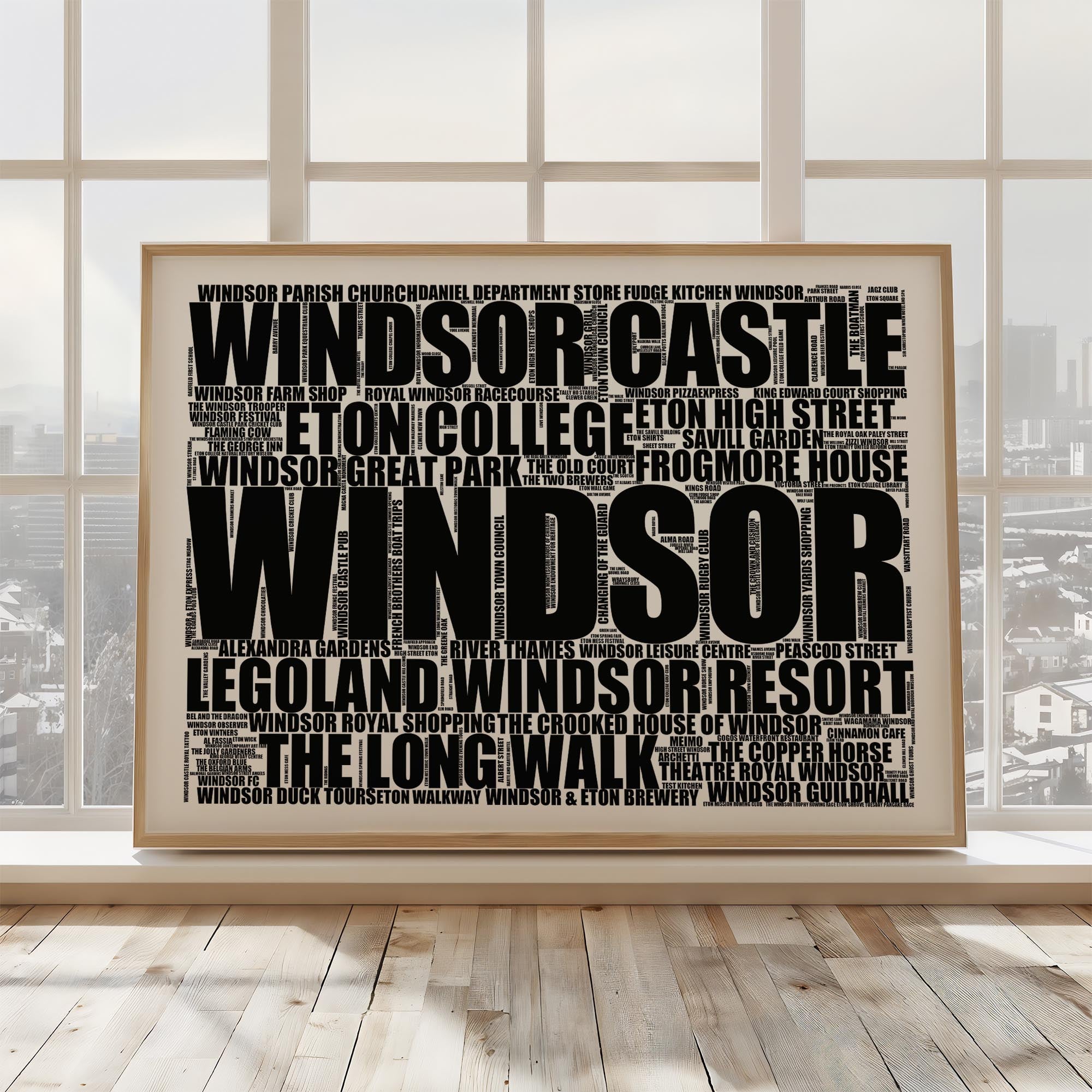 Windsor - Premium Typographic Word Cloud Prints, Posters & Gifts