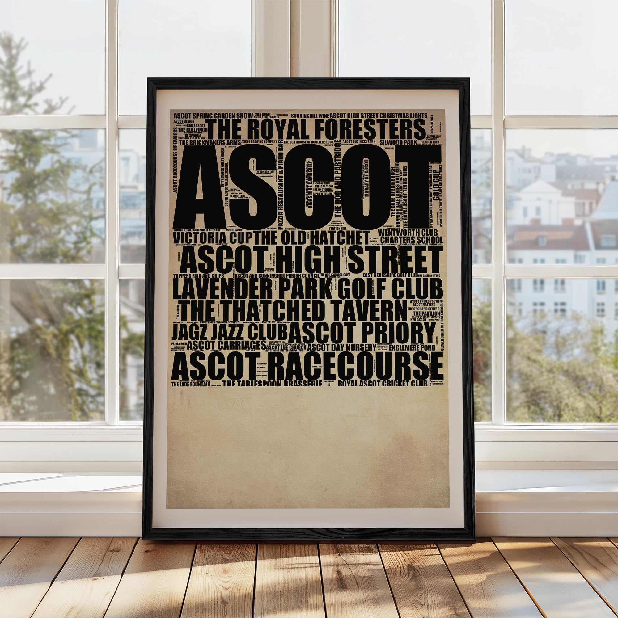 Ascot - Premium Typographic Word Cloud Prints, Posters & Gifts