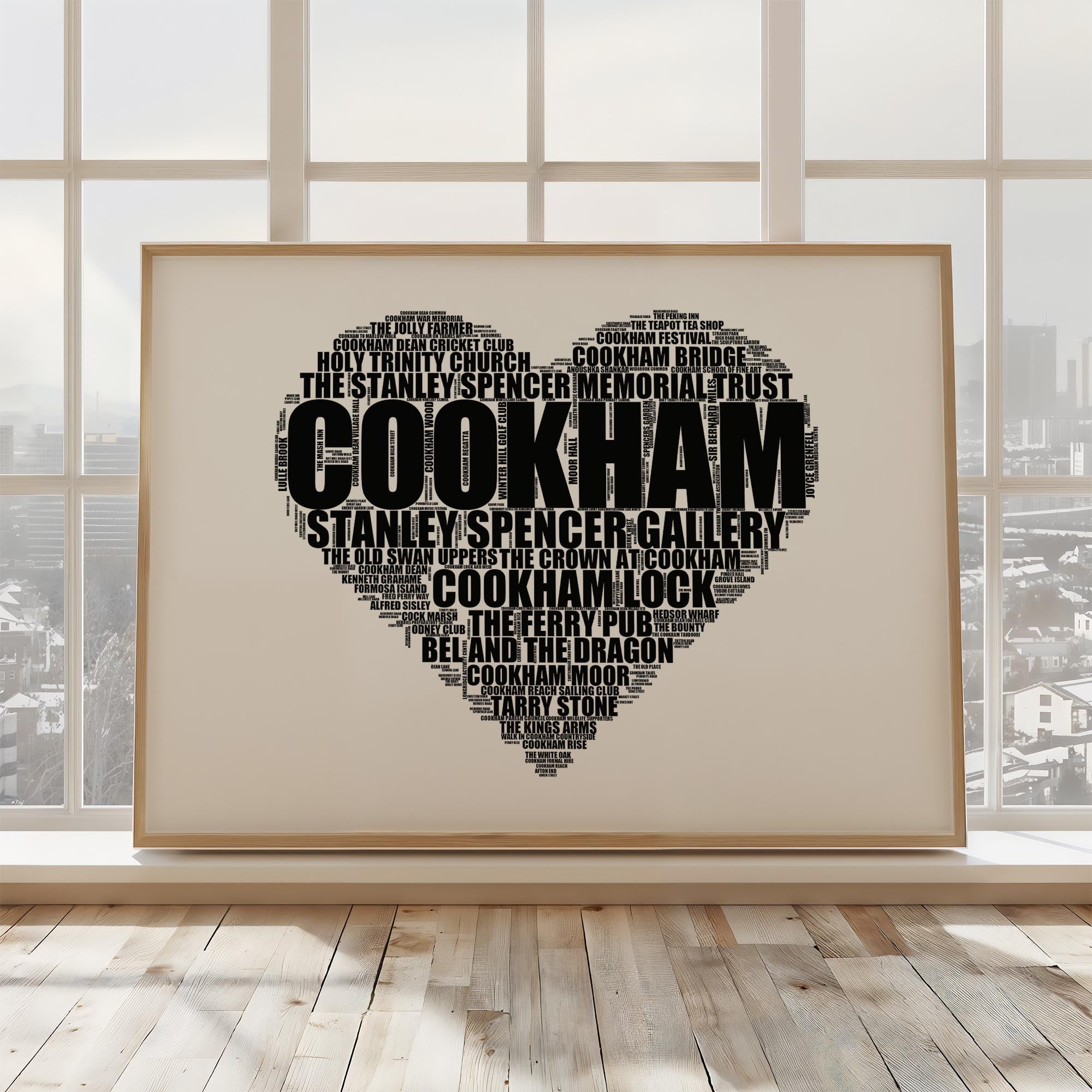 Cookham - Premium Typographic Word Cloud Prints, Posters & Gifts