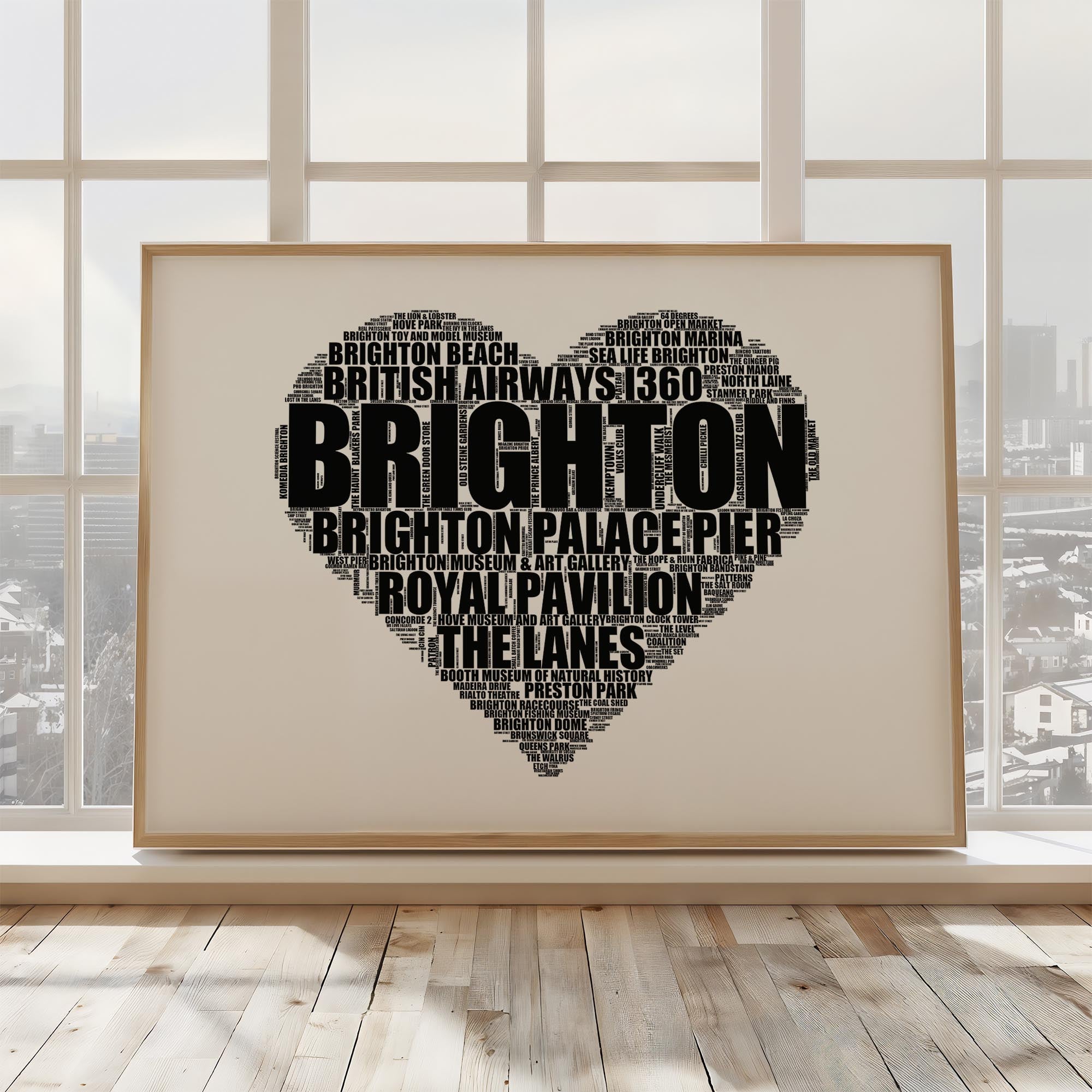 Brighton - Premium Typographic Word Cloud Prints, Posters & Gifts