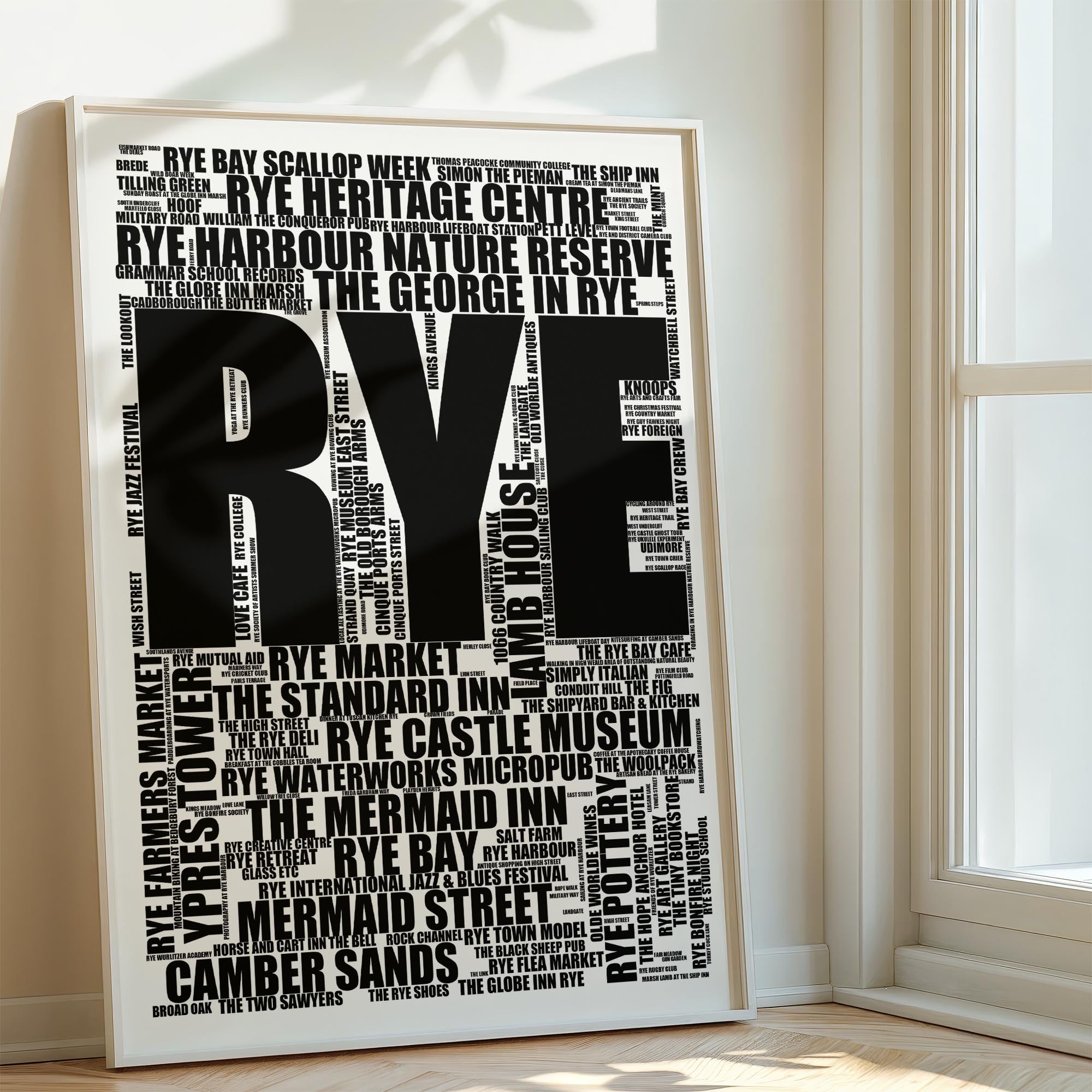 Rye - Premium Typographic Word Cloud Prints, Posters & Gifts