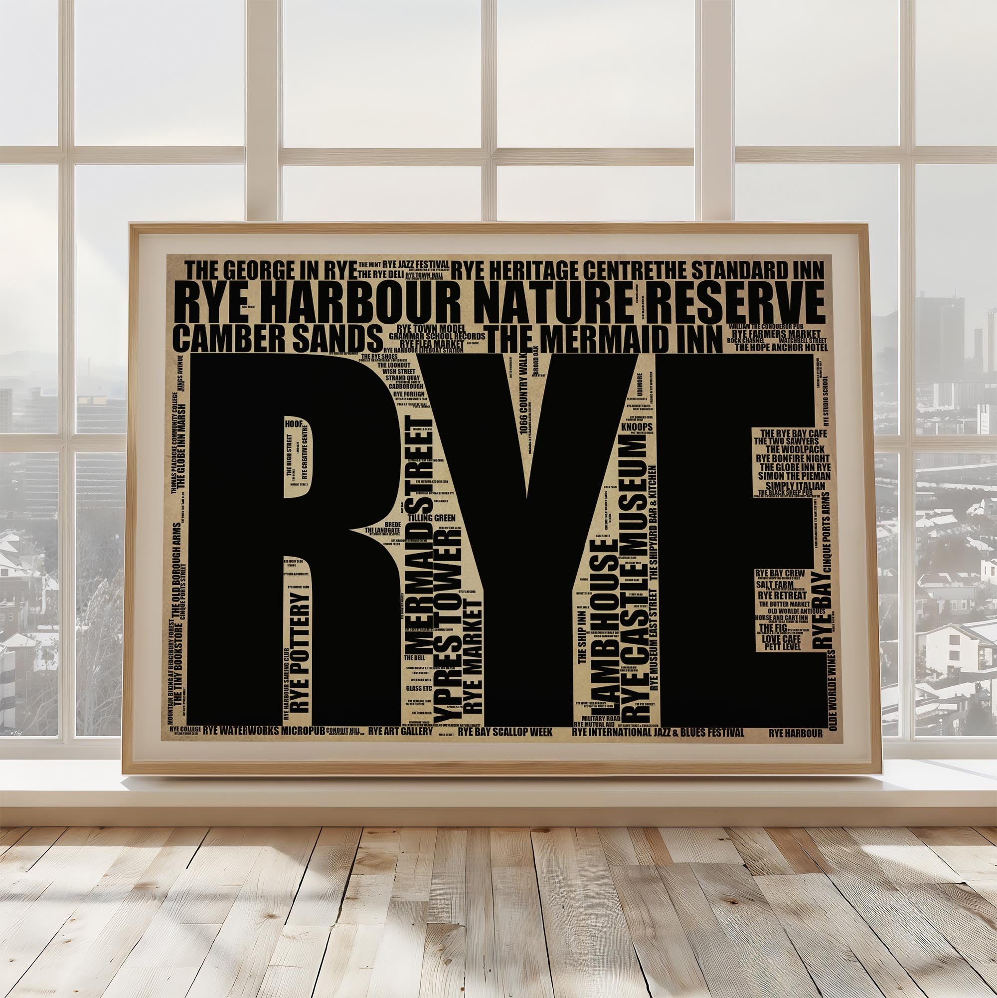 Rye - Premium Typographic Word Cloud Prints, Posters & Gifts