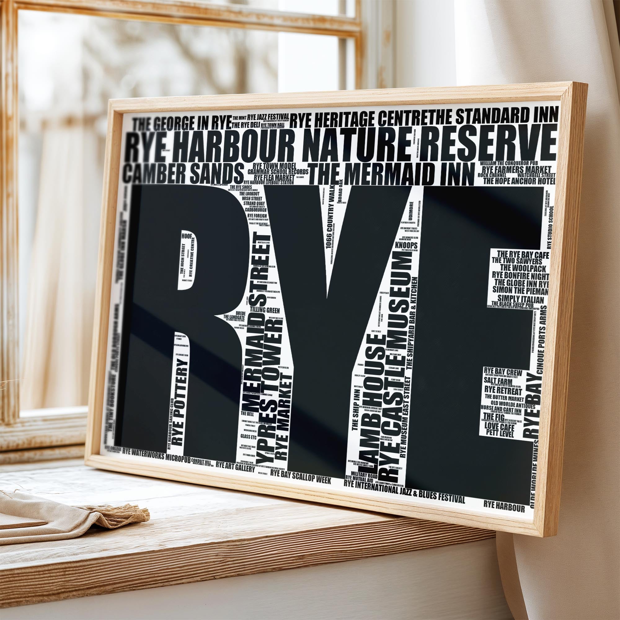 Rye - Premium Typographic Word Cloud Prints, Posters & Gifts